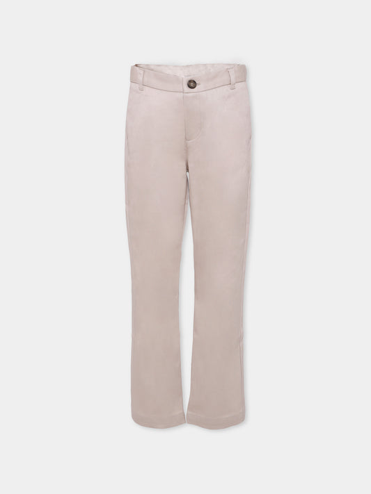 Pantaloni beige per bambino con logo,Bonpoint,W05BPAW00002 008