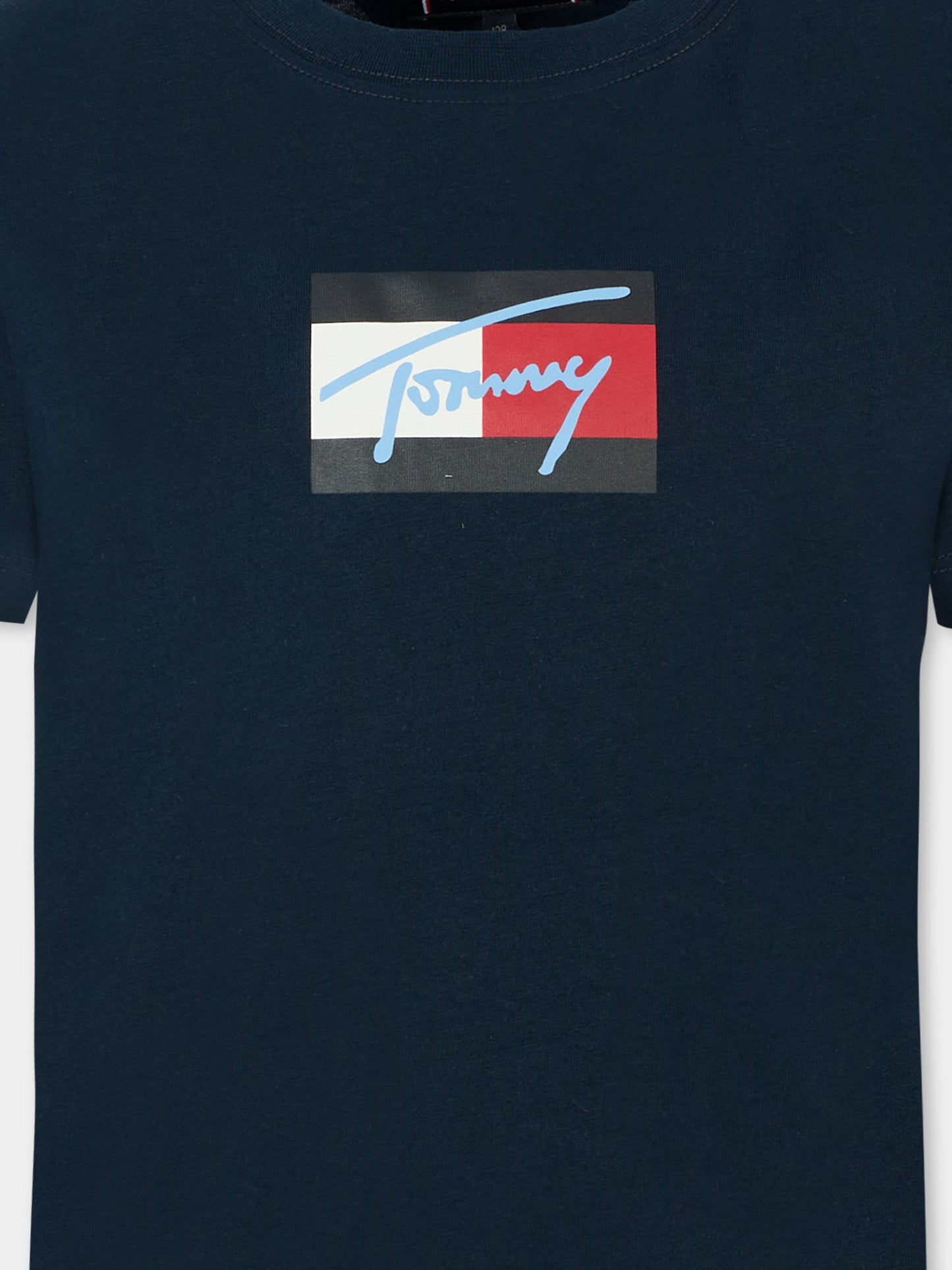 T-shirt blu per bambini con logo,Tommy Hilfiger Junior,25CTHKB0KB09725 C1G