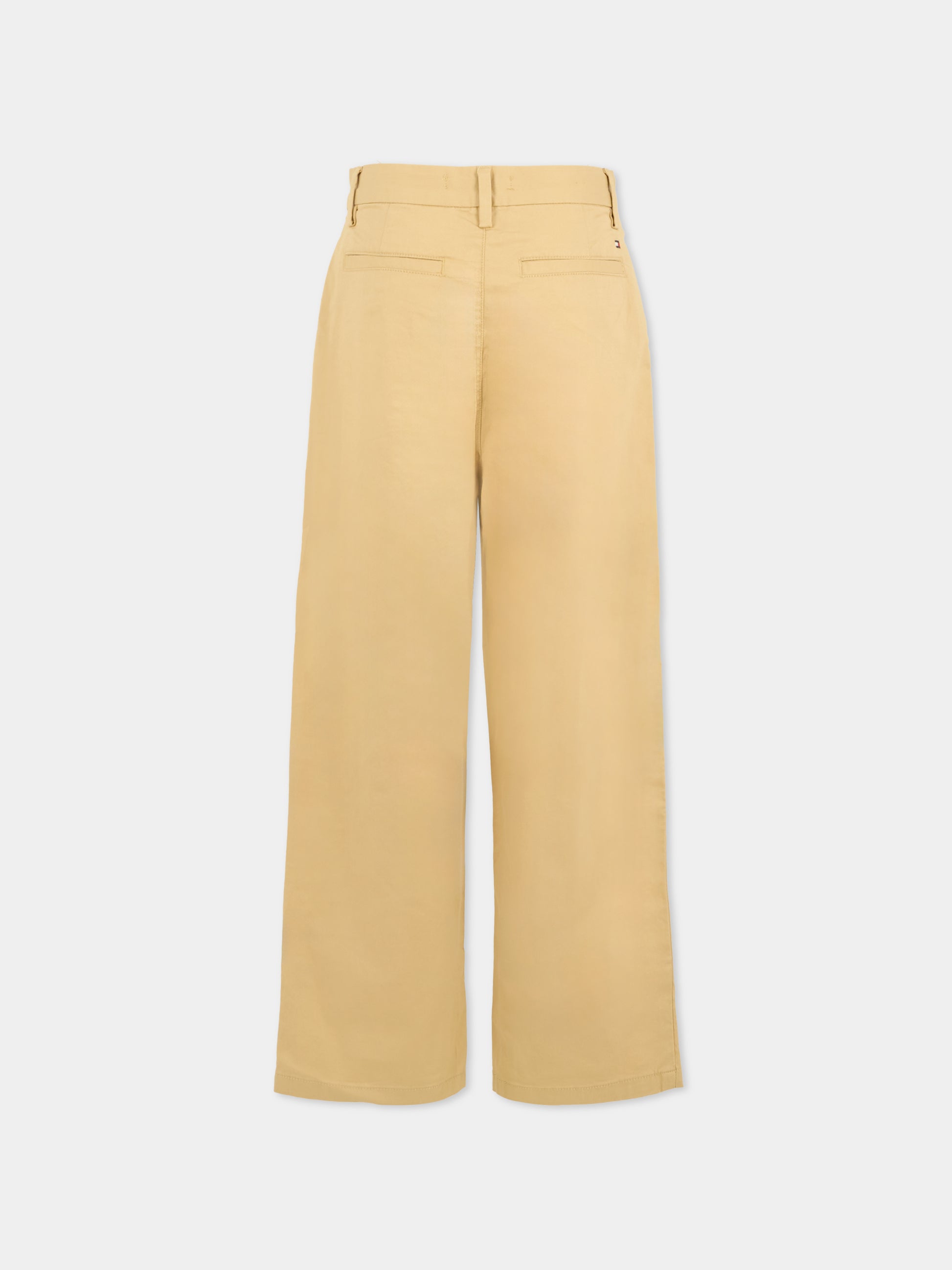 Pantaloni beige per bambino con bandierina,Tommy Hilfiger Junior,25CTHKB0KB09780 AB9