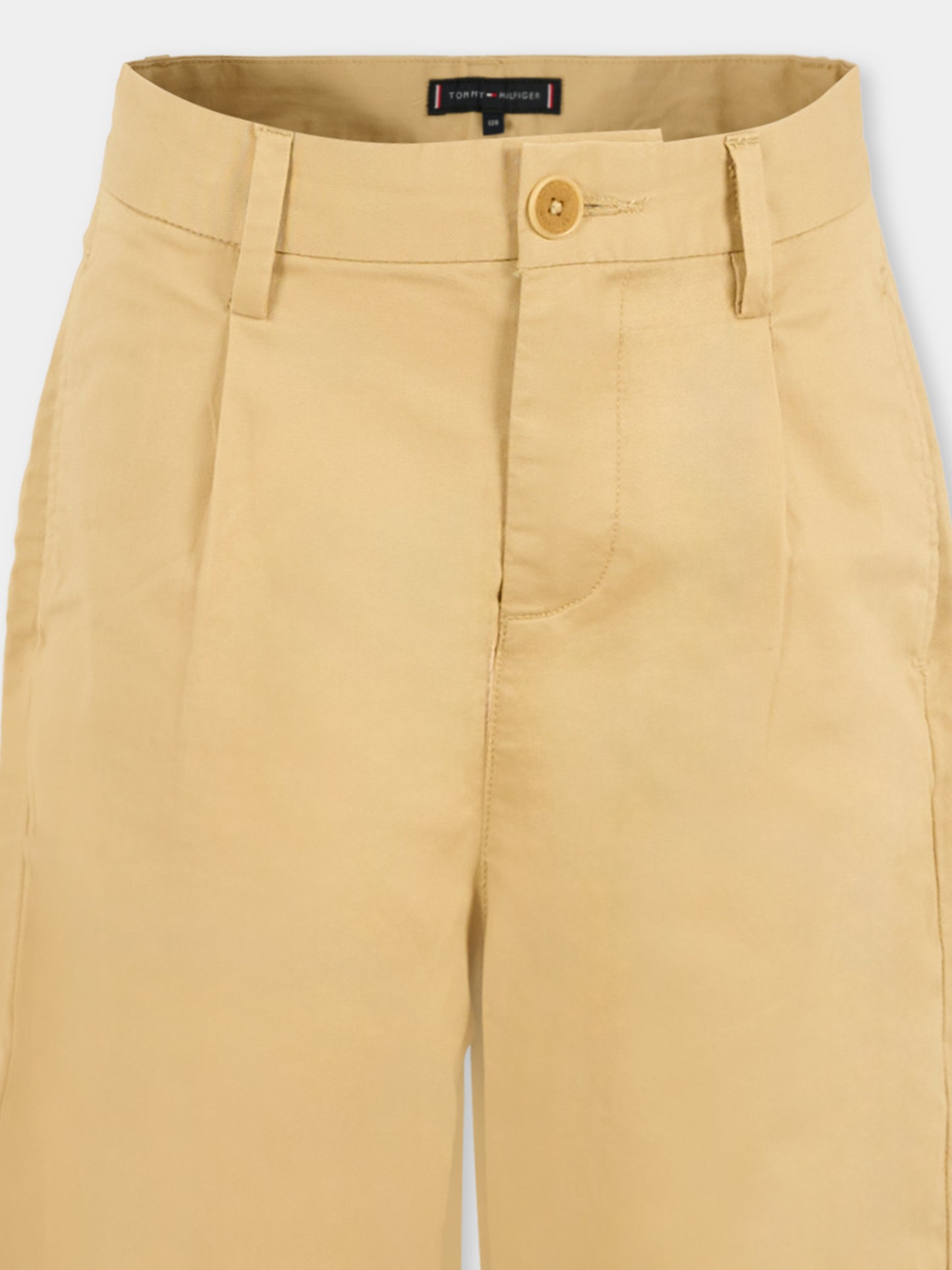 Pantaloni beige per bambino con bandierina,Tommy Hilfiger Junior,25CTHKB0KB09780 AB9