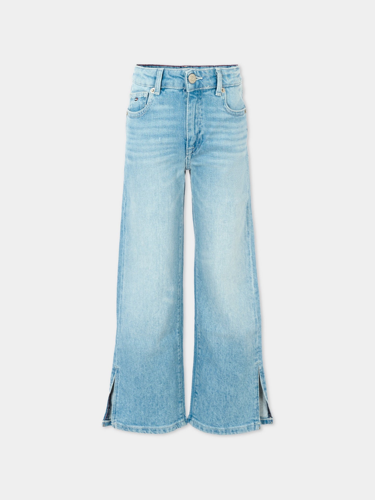 Jeans denim per bambina con bandierina,Tommy Hilfiger Junior,25CTHKG0KG08741 1A5