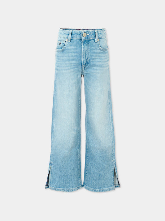 Jeans denim per bambina con bandierina,Tommy Hilfiger Junior,25CTHKG0KG08741 1A5