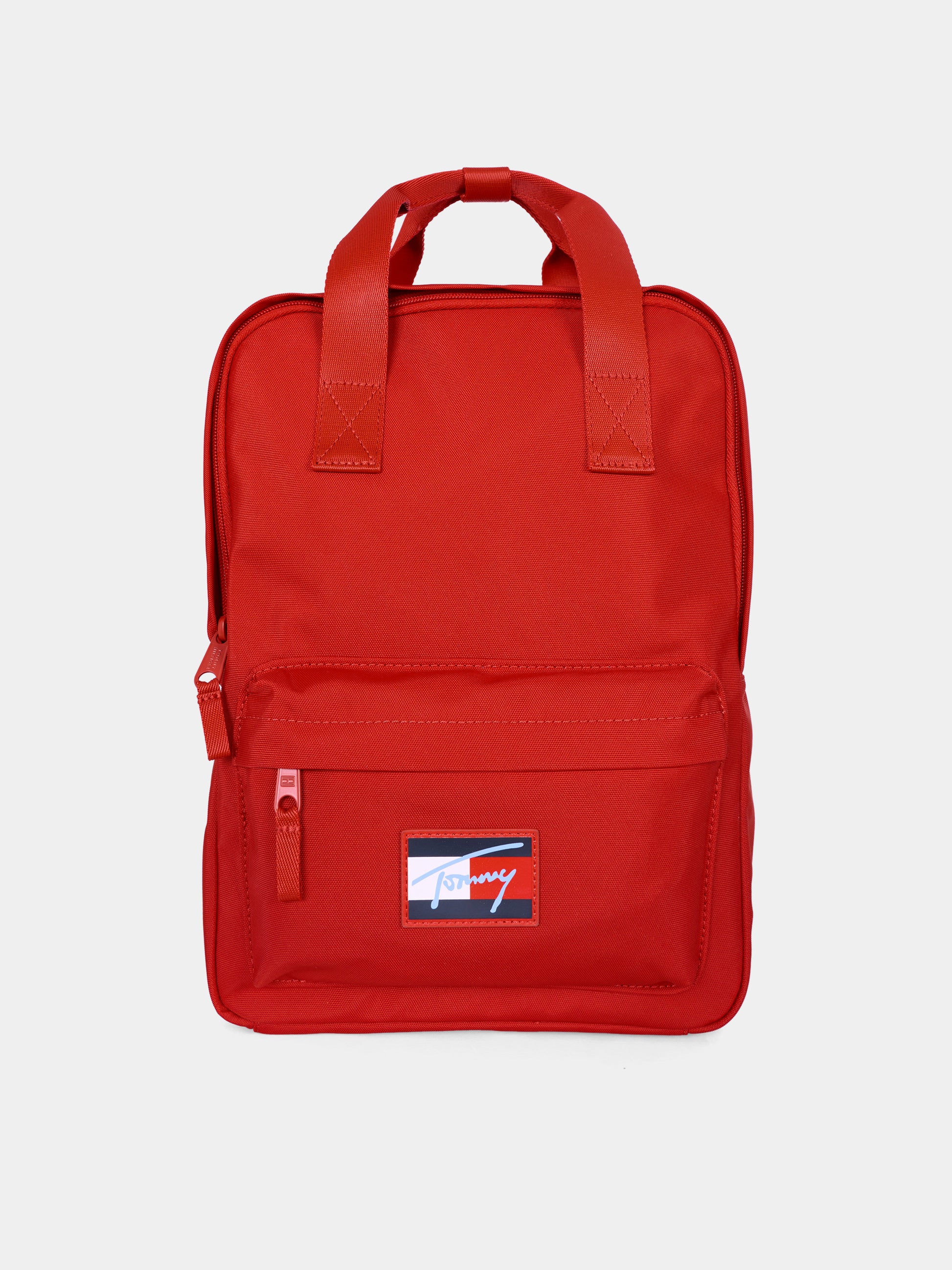 Zaino rosso per bambino con patch logato,Tommy Hilfiger Junior,25CTAAU0AU02017 XLD
