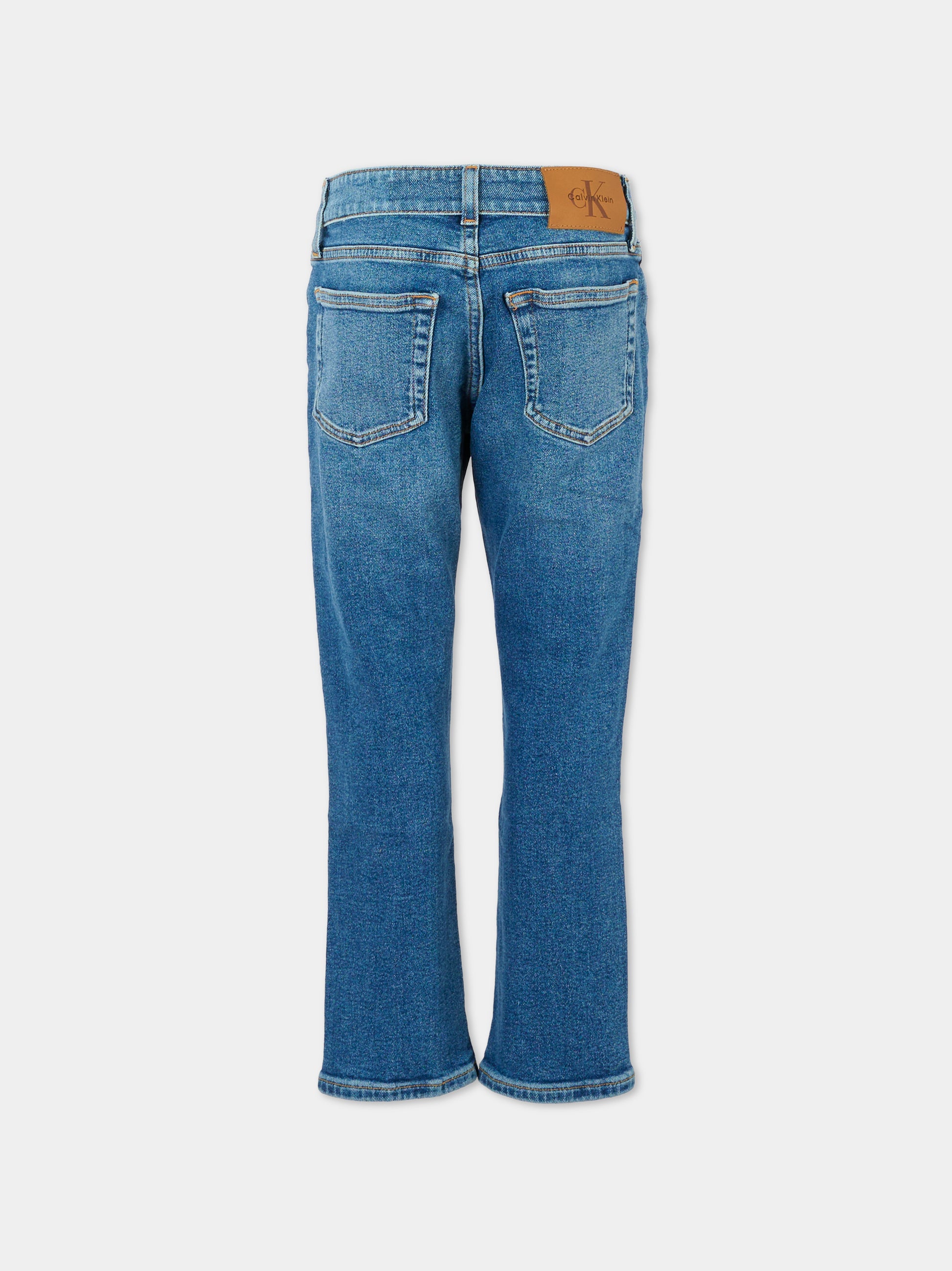 Jeans blu per bambino con logo,Calvin Klein Kids,25CCKIB0IB02540 1A4