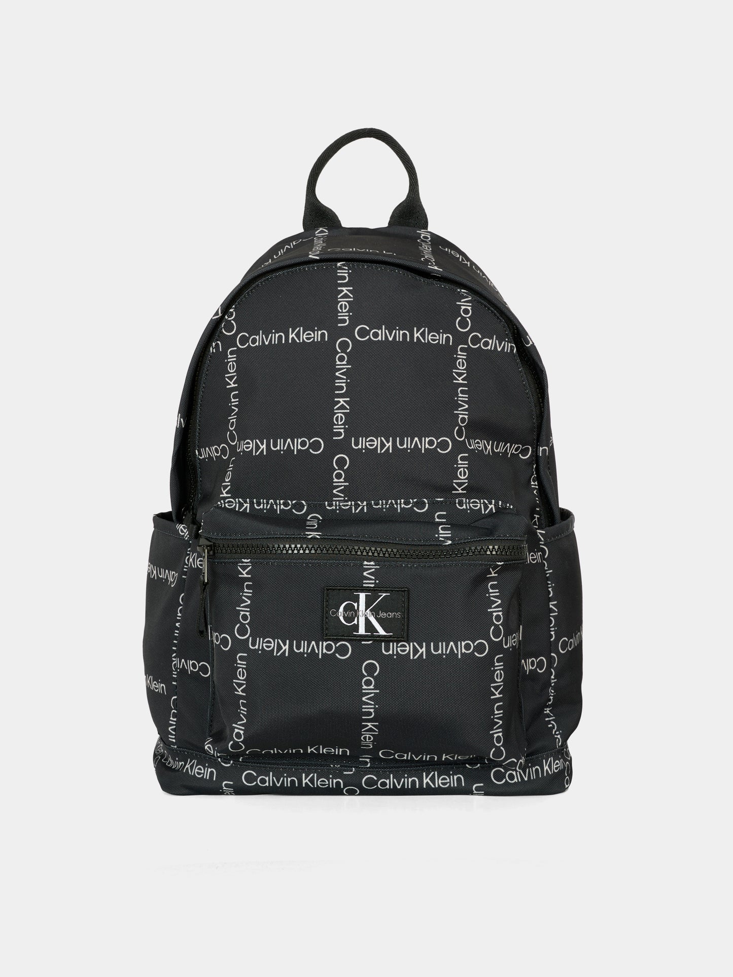 Zaino nero per bambino con logo bianco,Calvin Klein Kids,25CCKIU0IU00711 0GQ