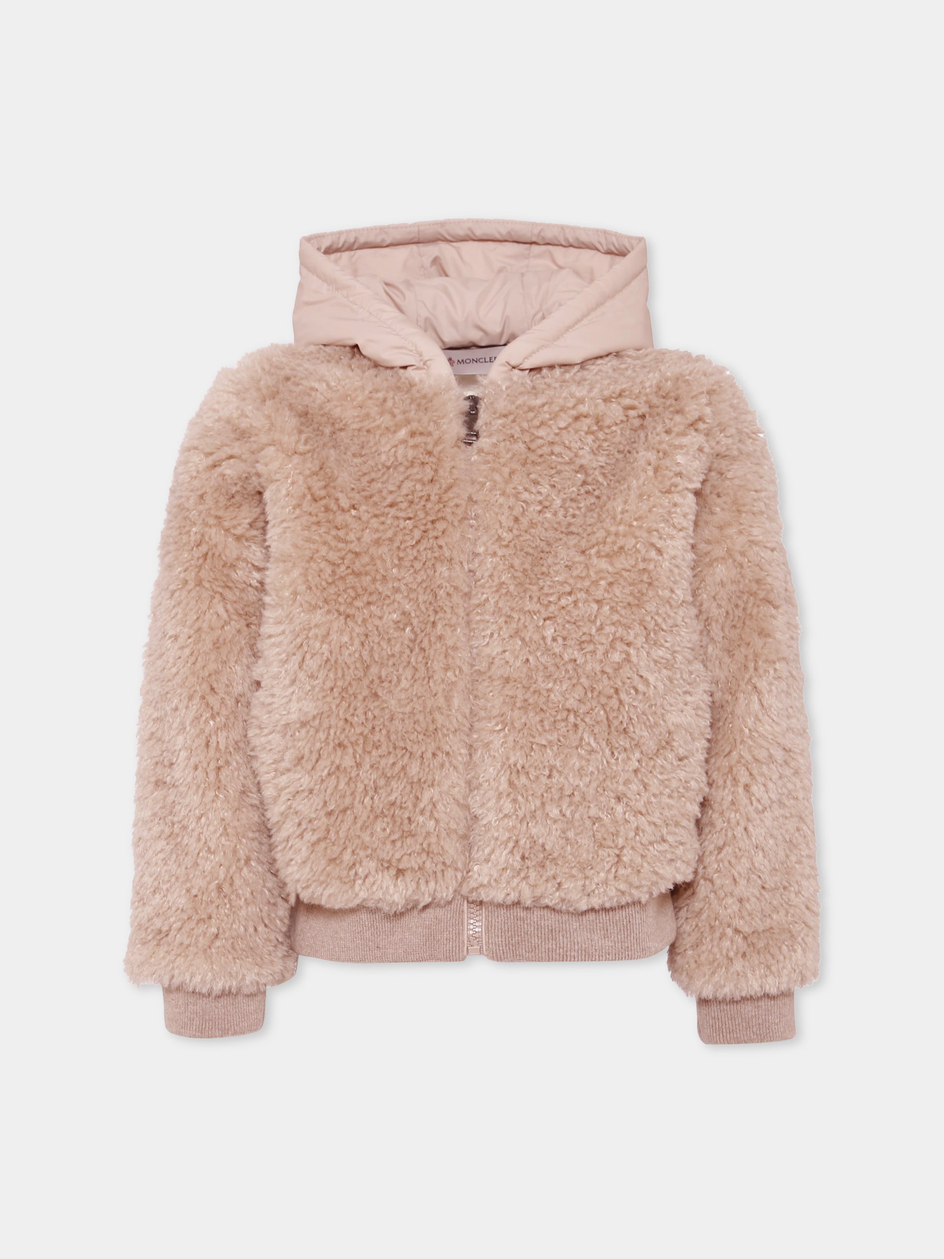 Felpa beige per bambino con logo,Moncler Kids,K2954 - 8G00013 - 89B0G 268