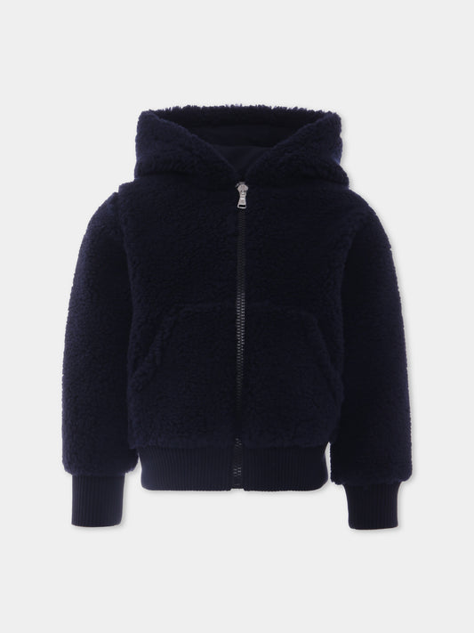 Felpa blu per bambini con logo,Moncler Kids,K2954 - 8G00016 - 89A3X 778