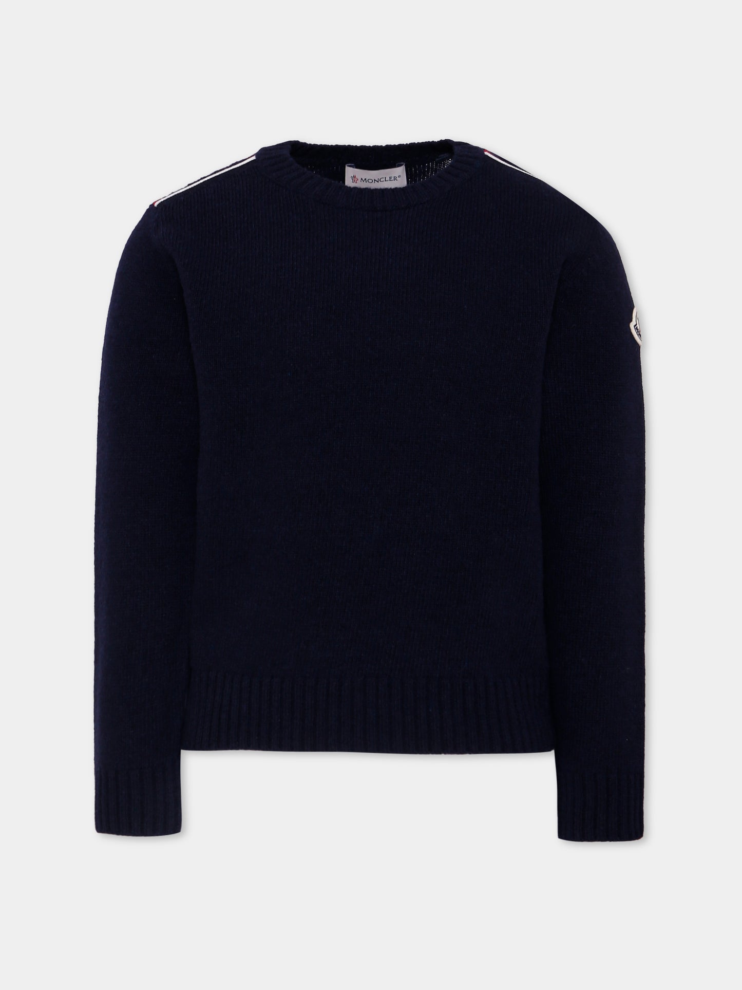 Maglione blu per bambino con logo,Moncler Kids,K2954 - 9C00001 - M1241 745