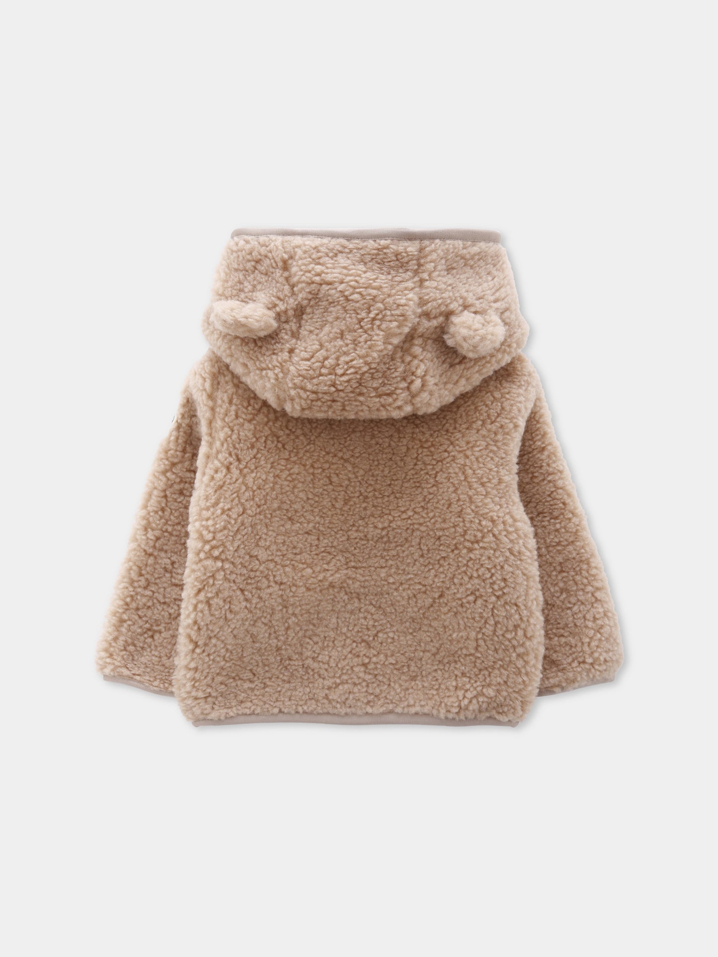Felpa beige per neonati con logo,Moncler Kids,K2951 - 8G00001 - 89A3X 239