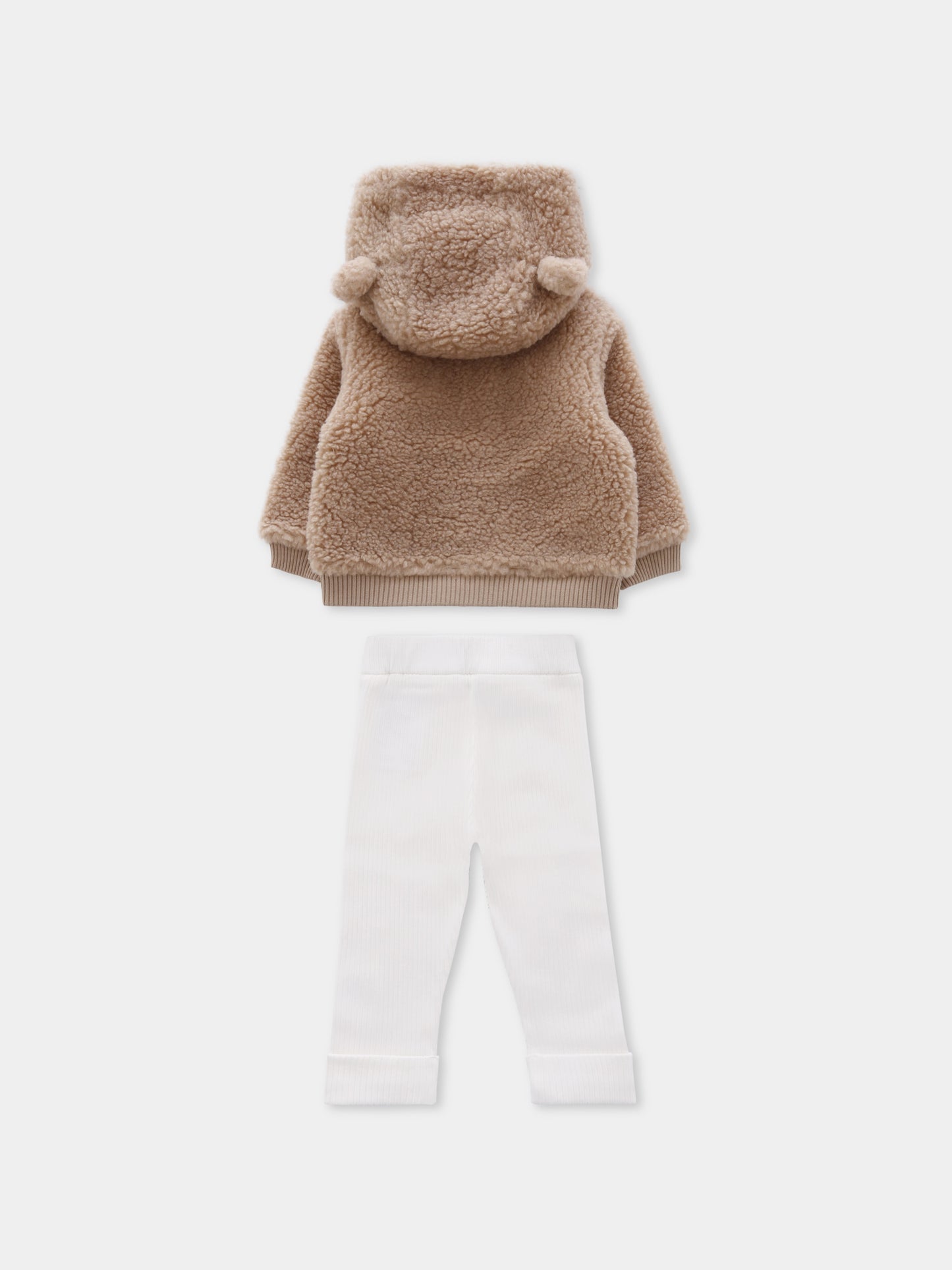Completo beige per neonati con logo,Moncler Kids,K2951 - 8M00003 - 89A3X 239