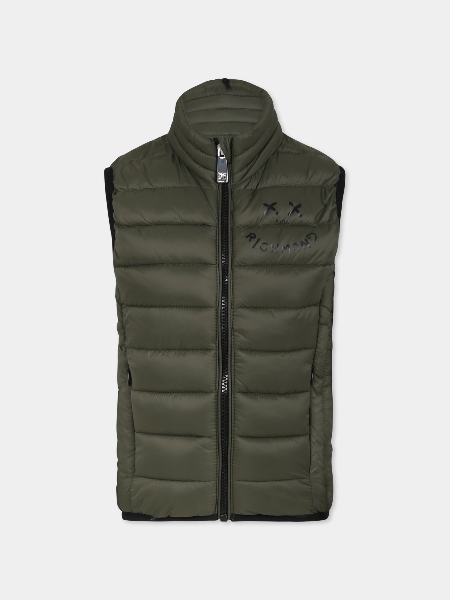 Gilet verde per bambino con smile,Richmond,RBA24174PI  GREEN