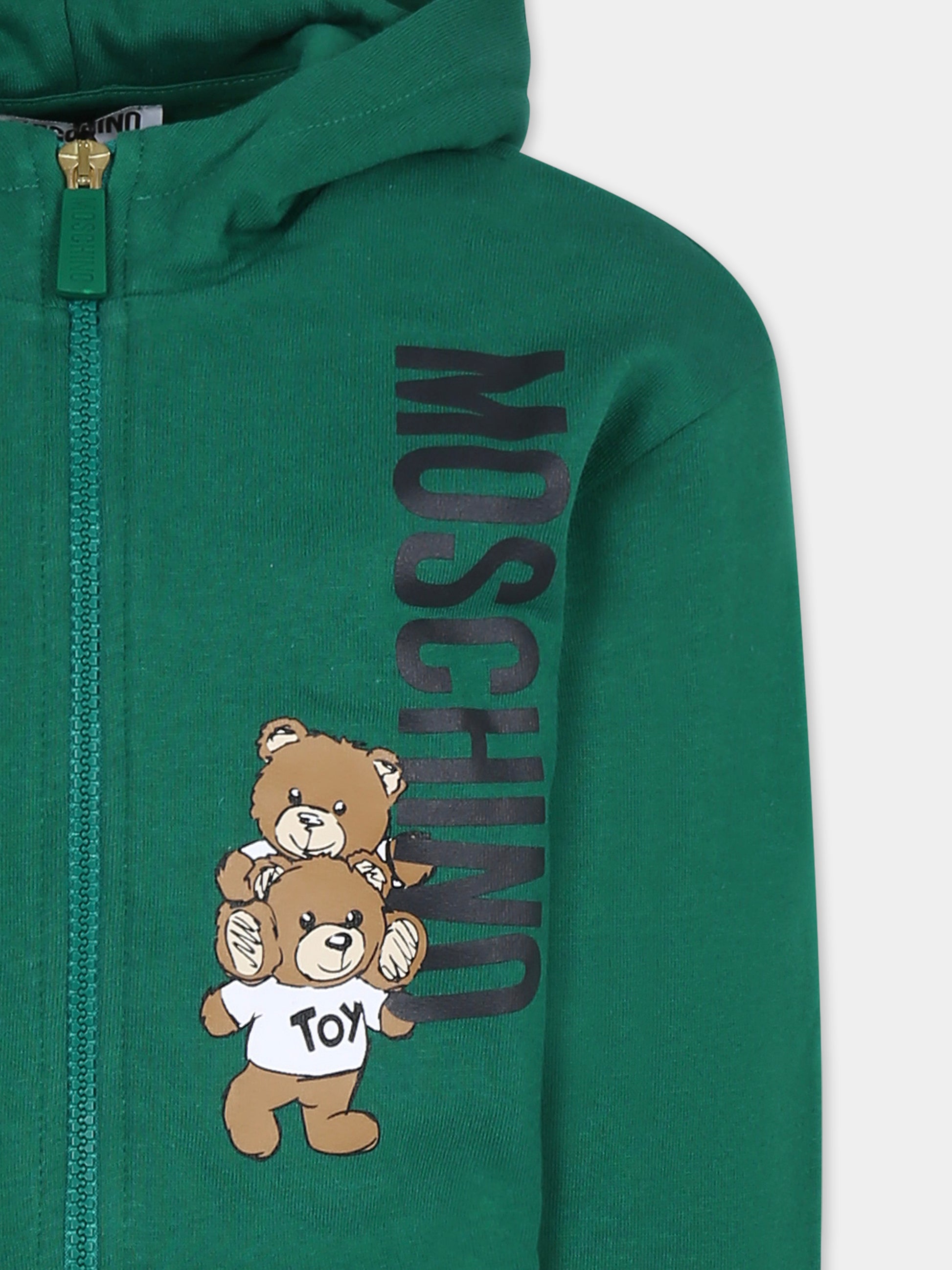 Completo verde per bambini con Teddy Bears,Moschino Kids,HUK03X LCA14 30139