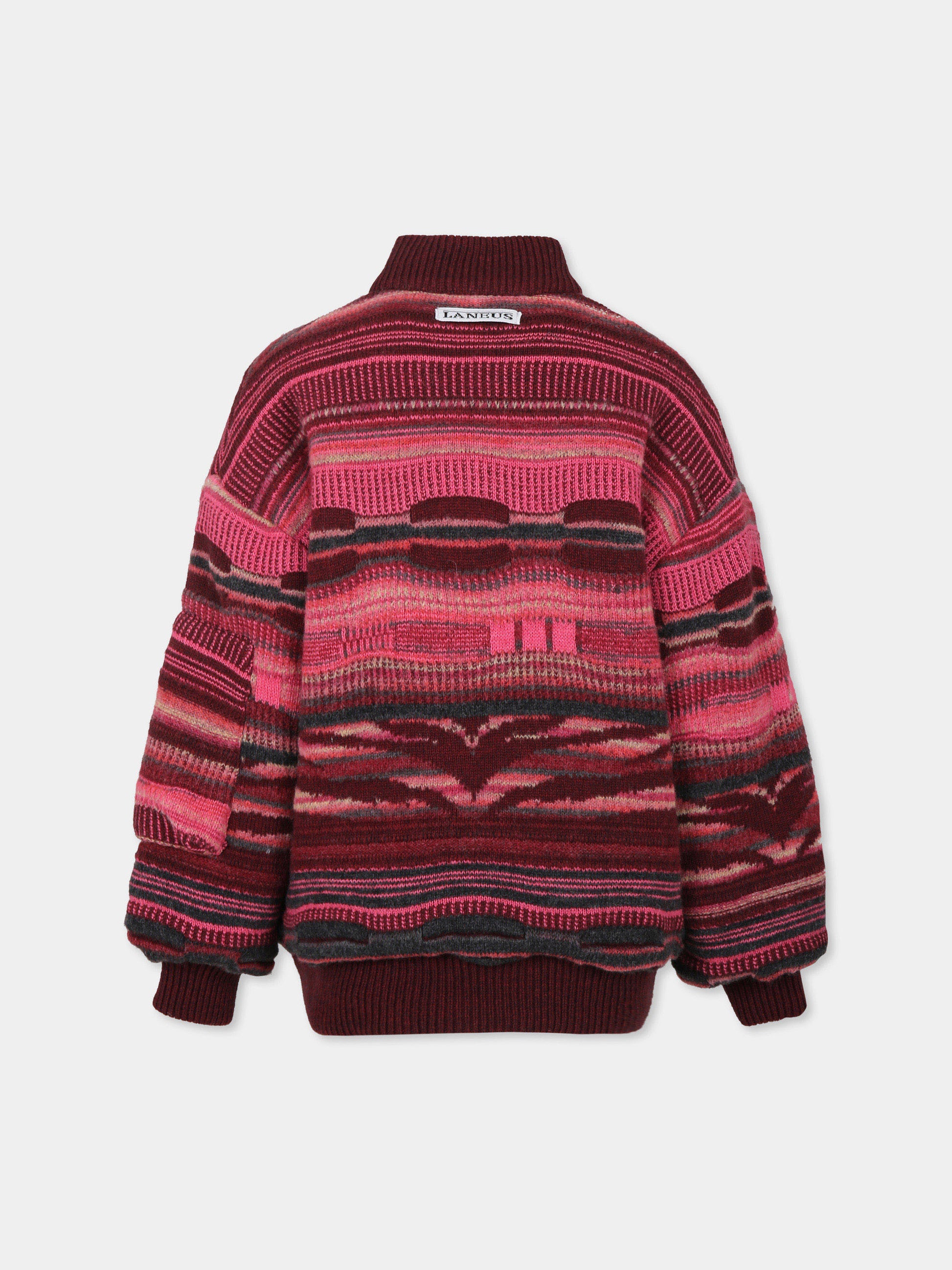 Bomber multicolor per bambina con patch logato,Laneus Kids,F5LKJGKJ062 039