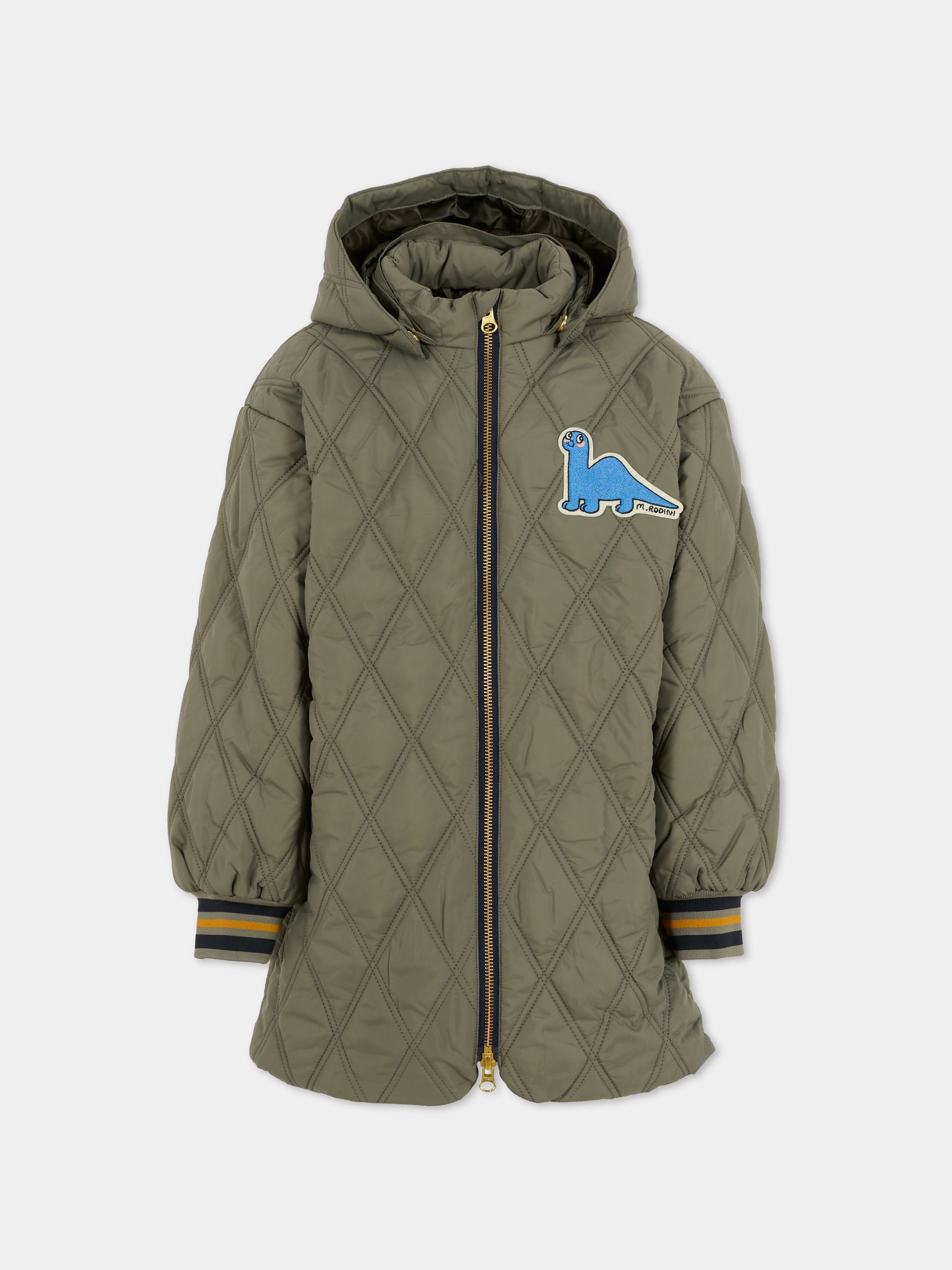 Piumino grigio per bambino con dinosauro,Mini Rodini,2571010397