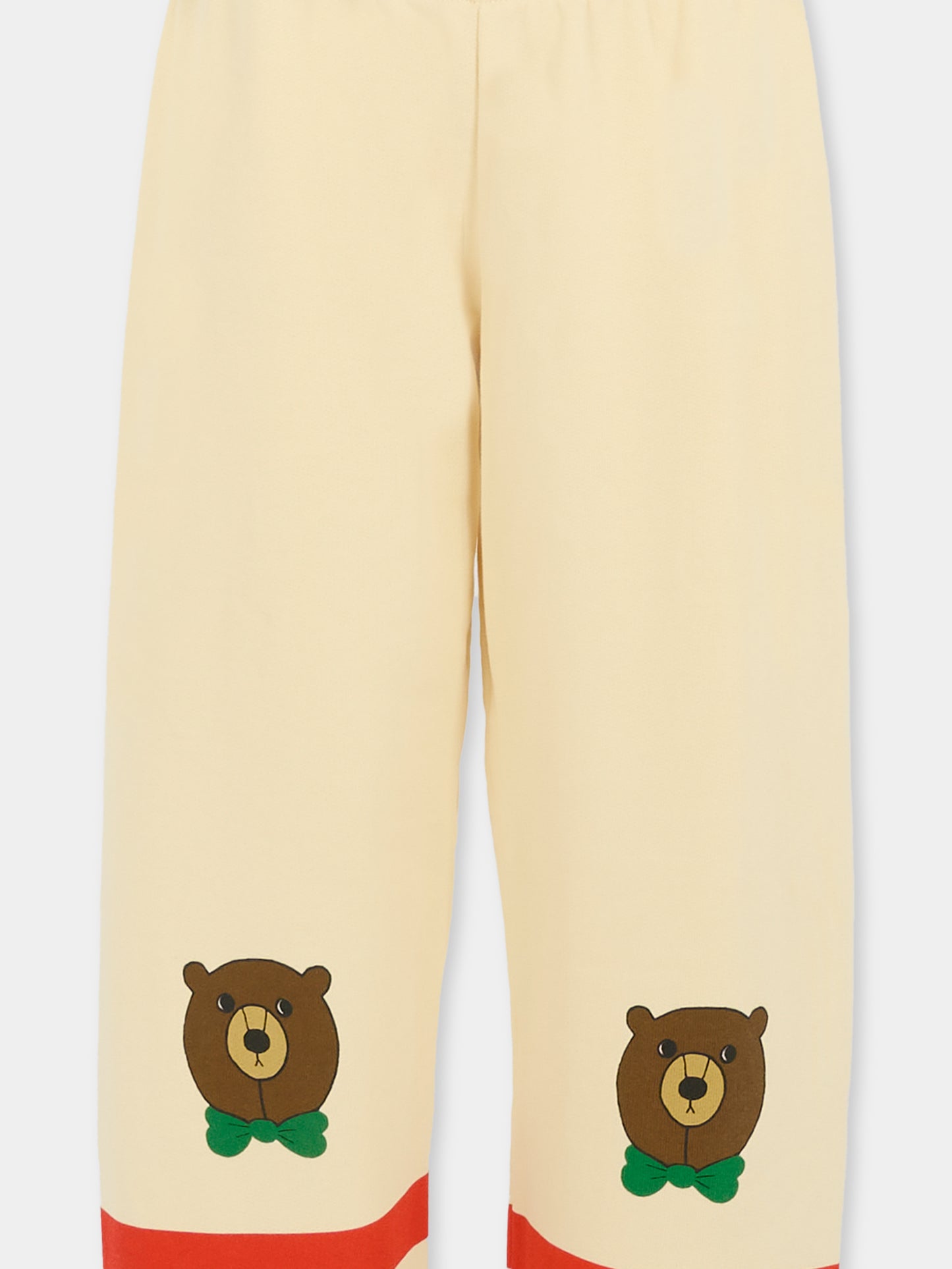 Pantaloni avorio per bambini con orso,Mini Rodini,2573013811