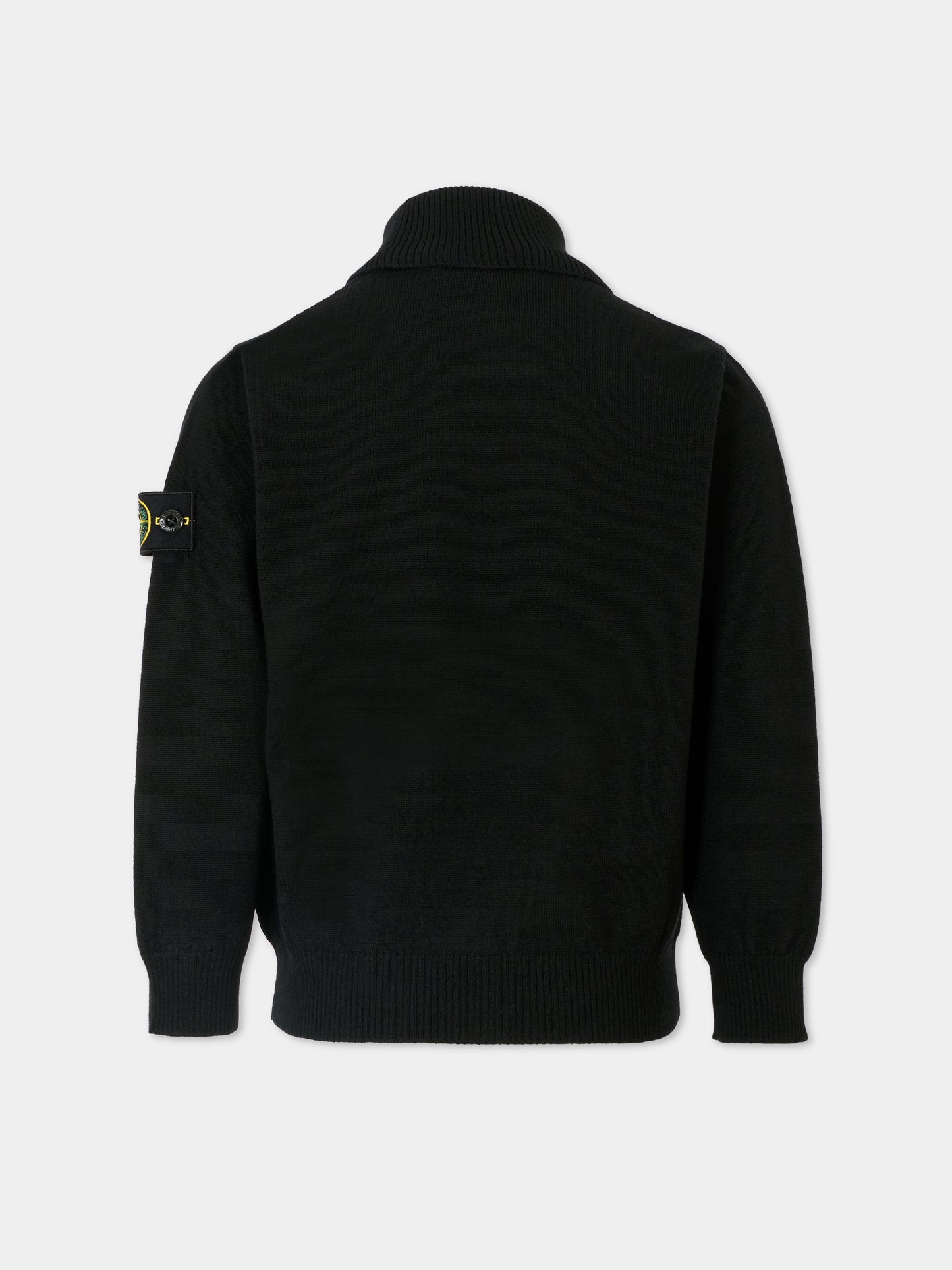 Dolcevita nero per bambino con bussola,Stone Island Junior,K2S16 5100017 S0C04 - V0029