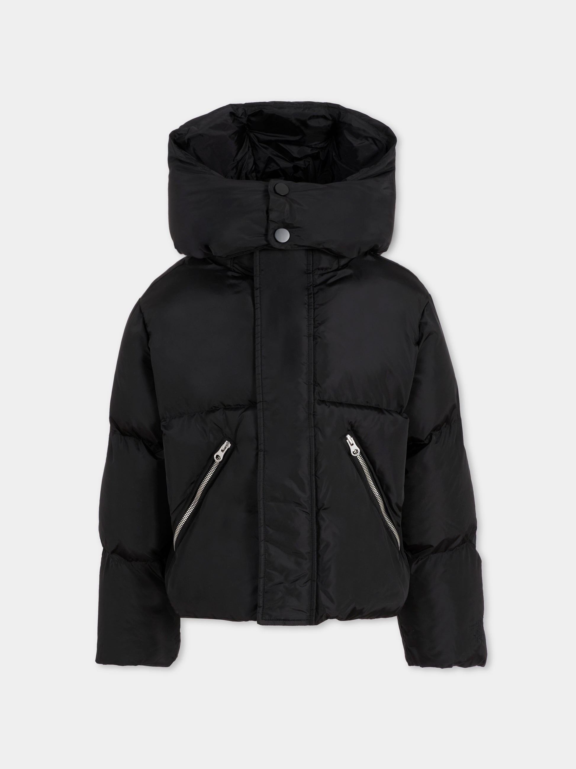 Piumino nero per bambini con logo,Mm6 Maison Margiela,M60823-MM001-M6900