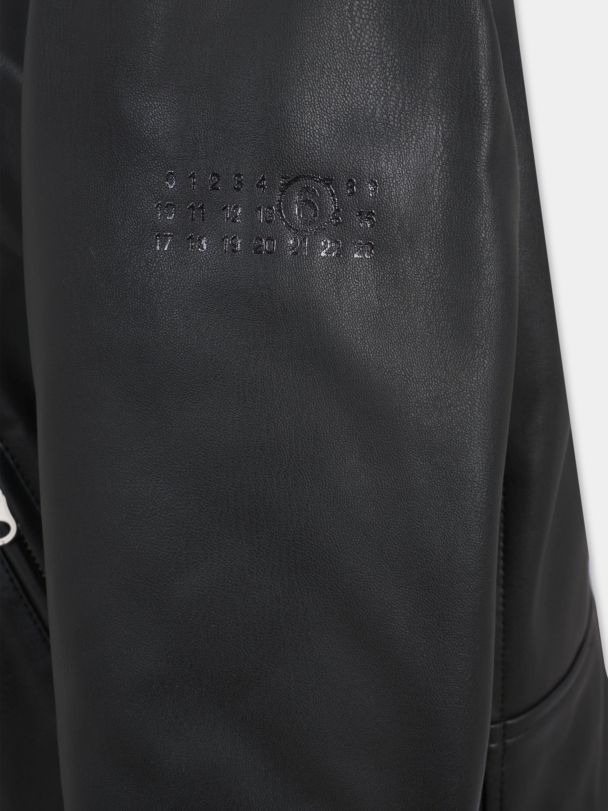 Giubbotto nero per bambini con logo,Mm6 Maison Margiela,M60835-MM01Y-M6900