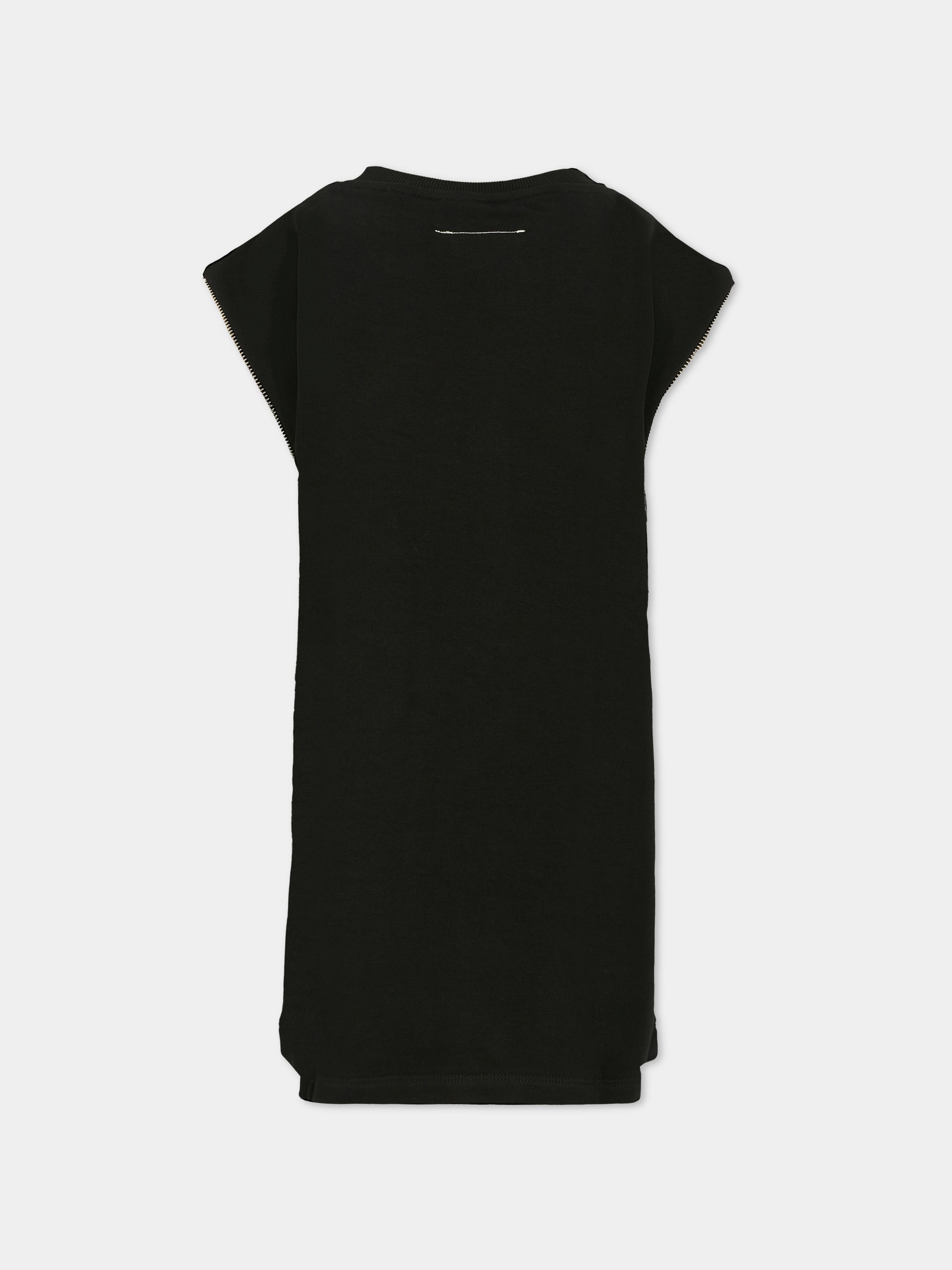 Vestito nero per bambina con logo,Mm6 Maison Margiela,M60850-MM02X-M6900