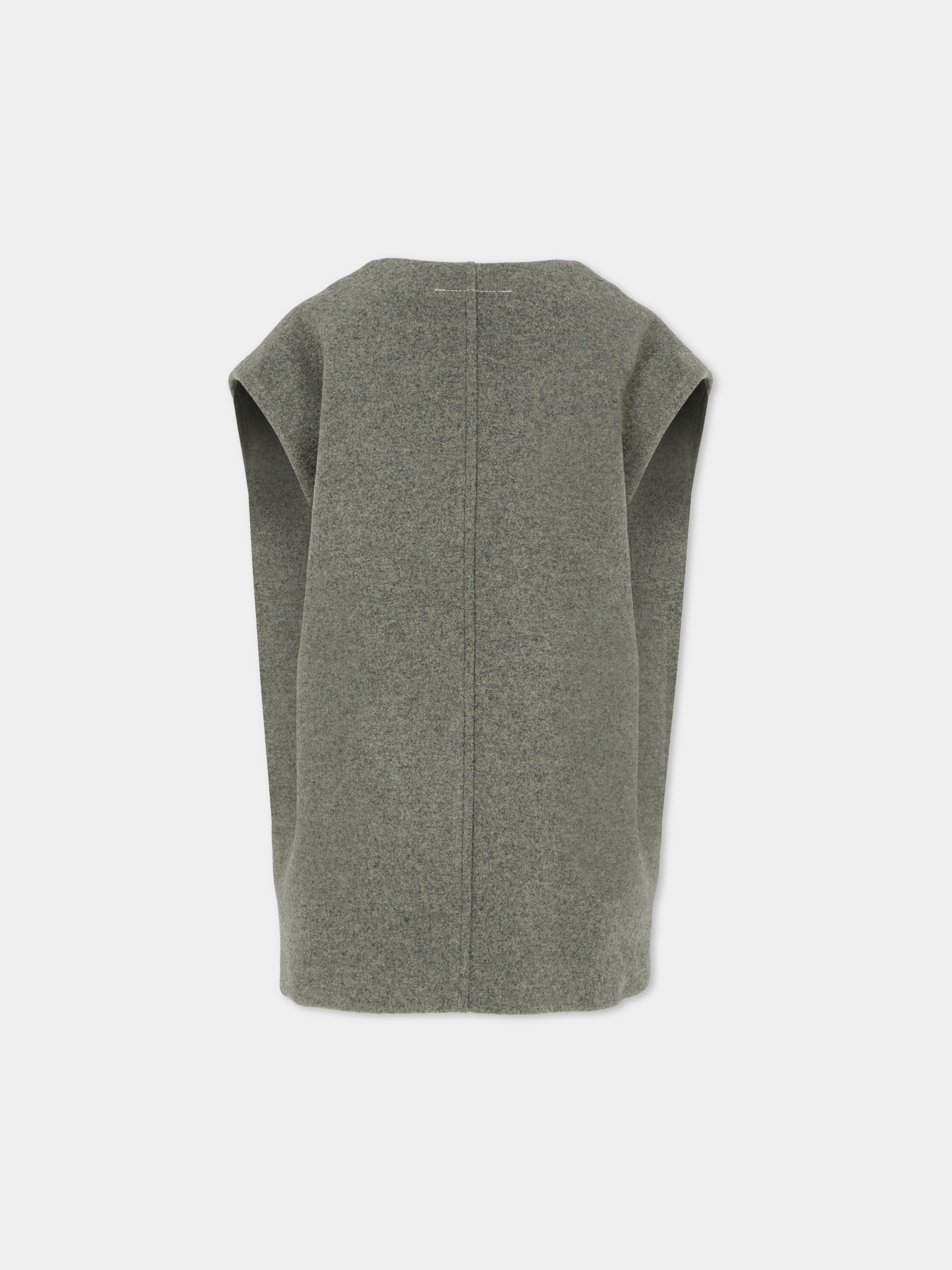 Vestito grigio per bambina con logo,Mm6 Maison Margiela,M60857-MM00W-M6911