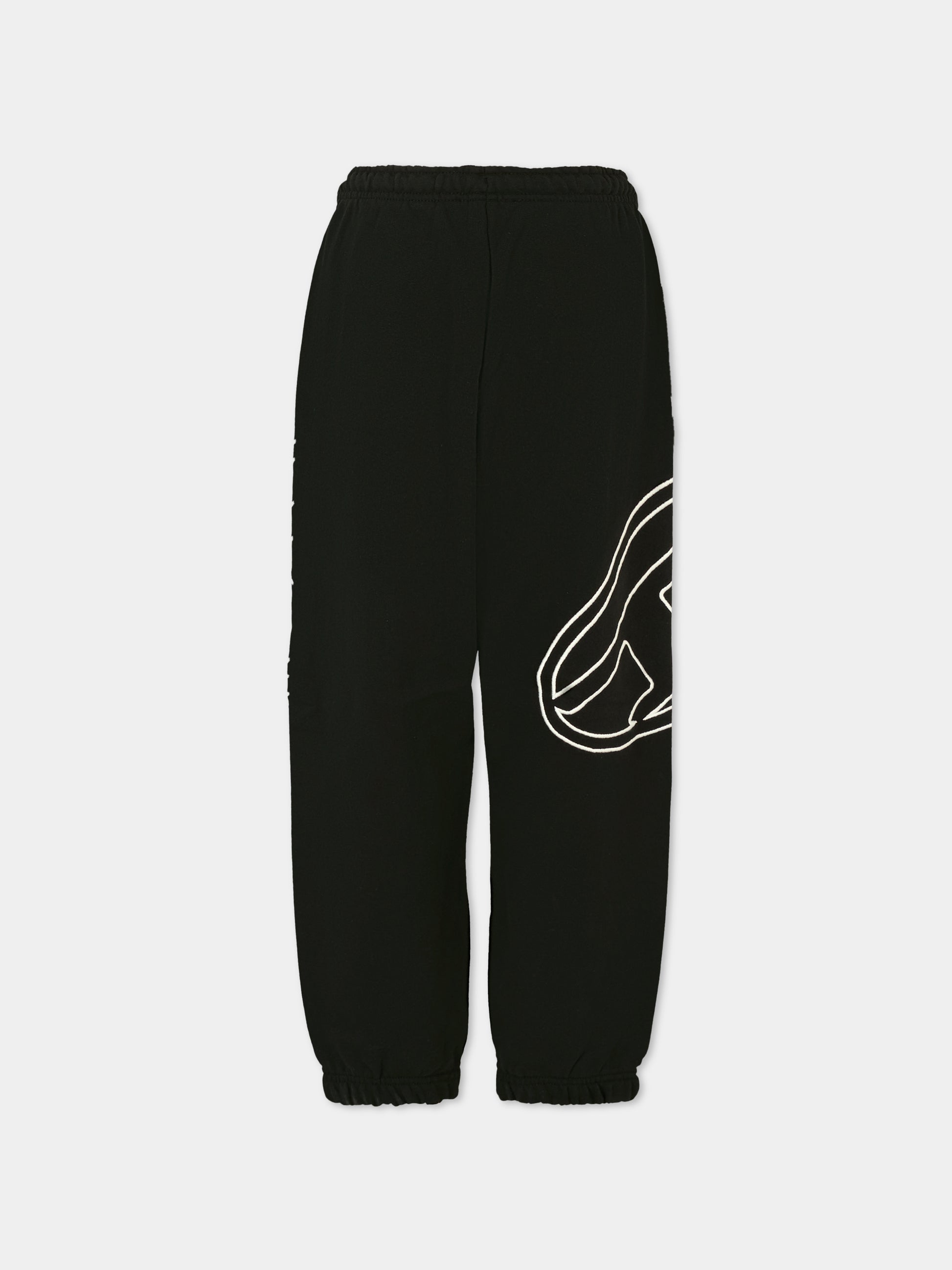Pantaloni neri per bambino con logo bianco,Diesel,J02272-0GYCJ-K900