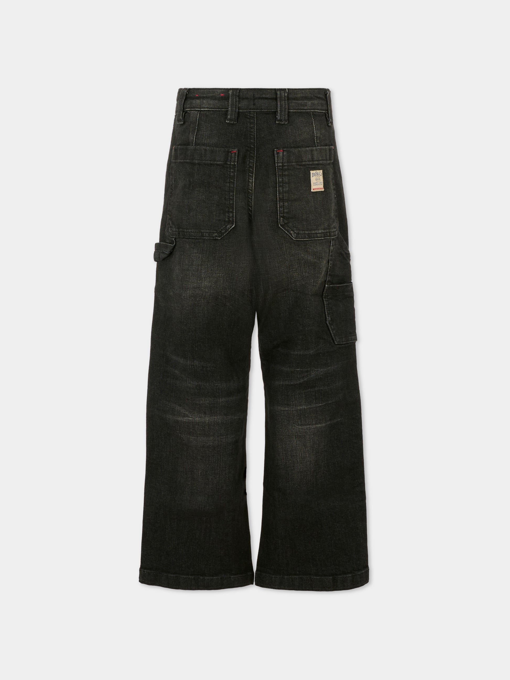 Jeans neri per bambino con logo,Diesel,J02361-KXBQQ-K02