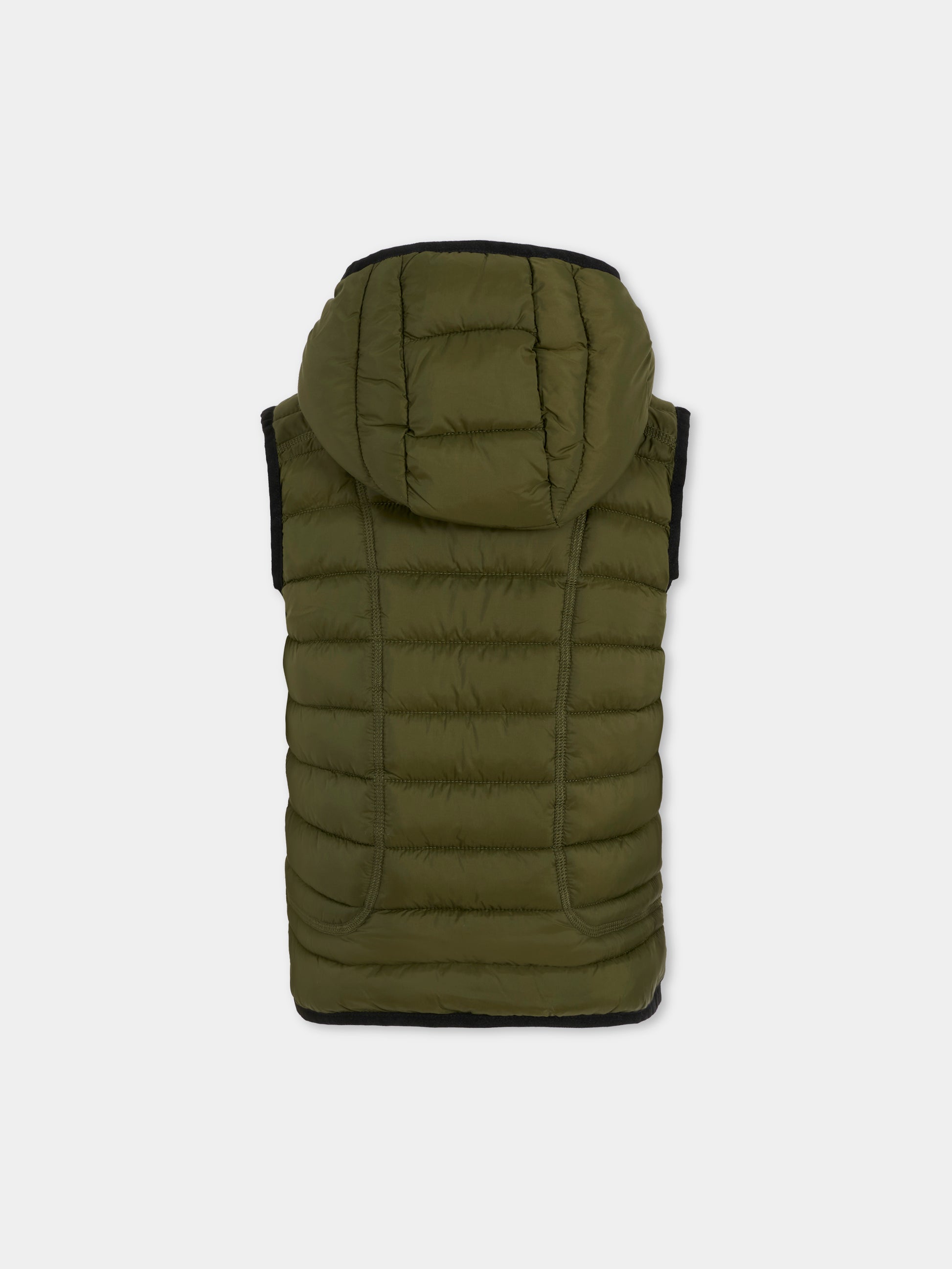 Gilet verde per bambino con logo,Diesel,J02424-KXBRD-K513