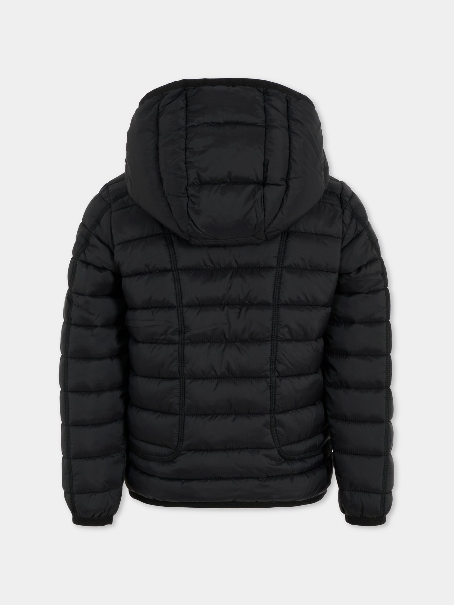 Piumino nero per bambino con logo,Diesel,J02425-KXBRD-K900