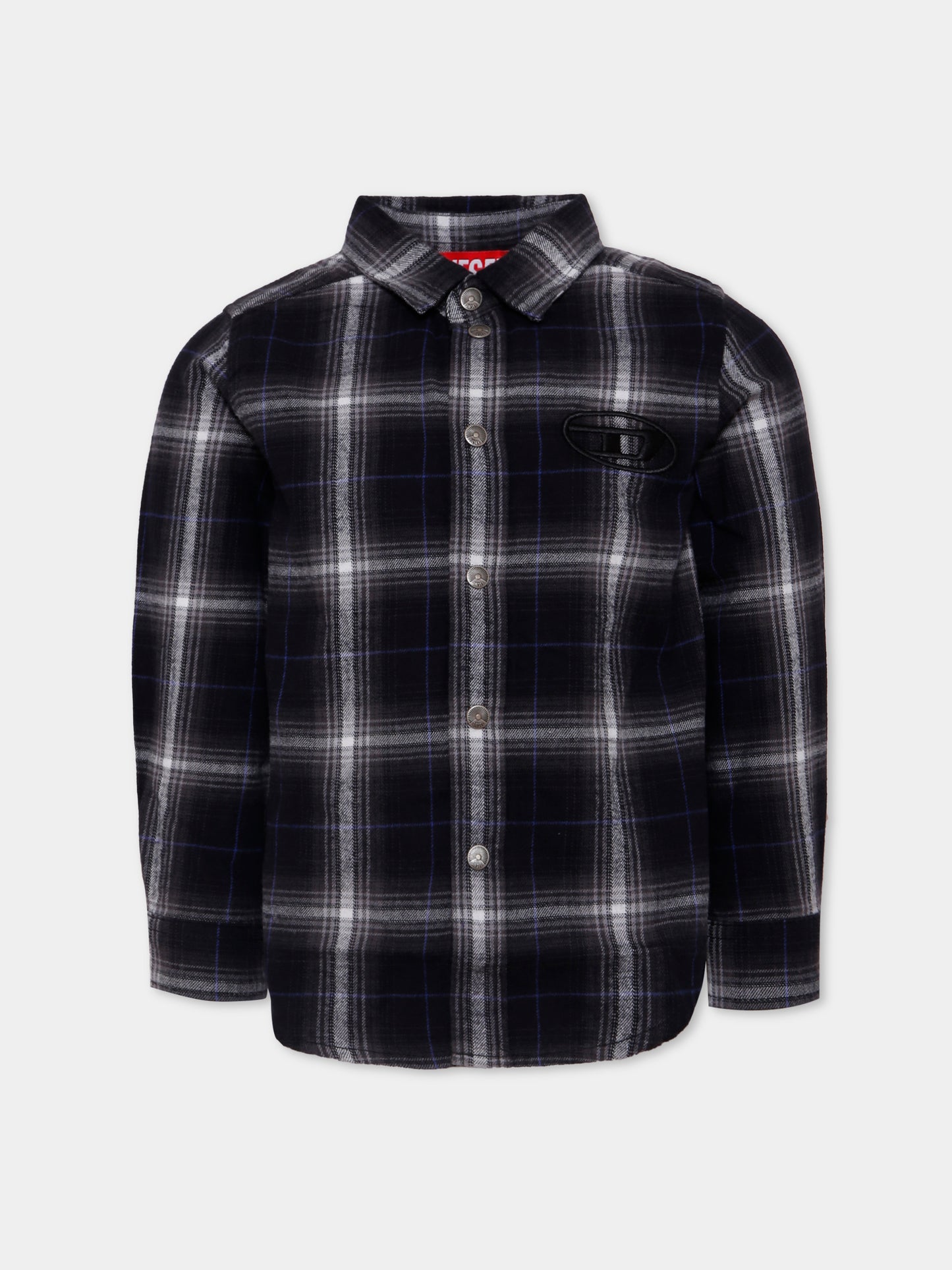 Camicia nera per bambino con logo,Diesel,J02468-KXBQV-K804A