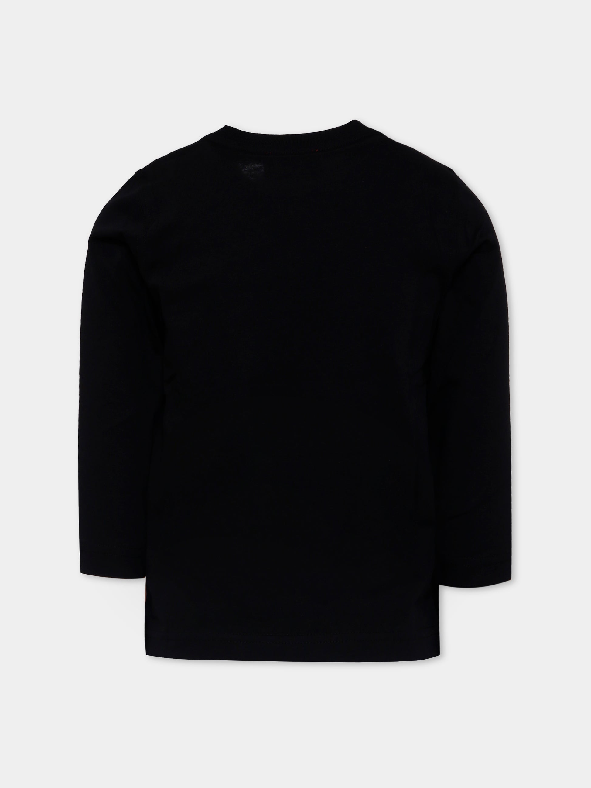 T-shirt nera per bambino con logo,Diesel,J02474-00YI9-K900