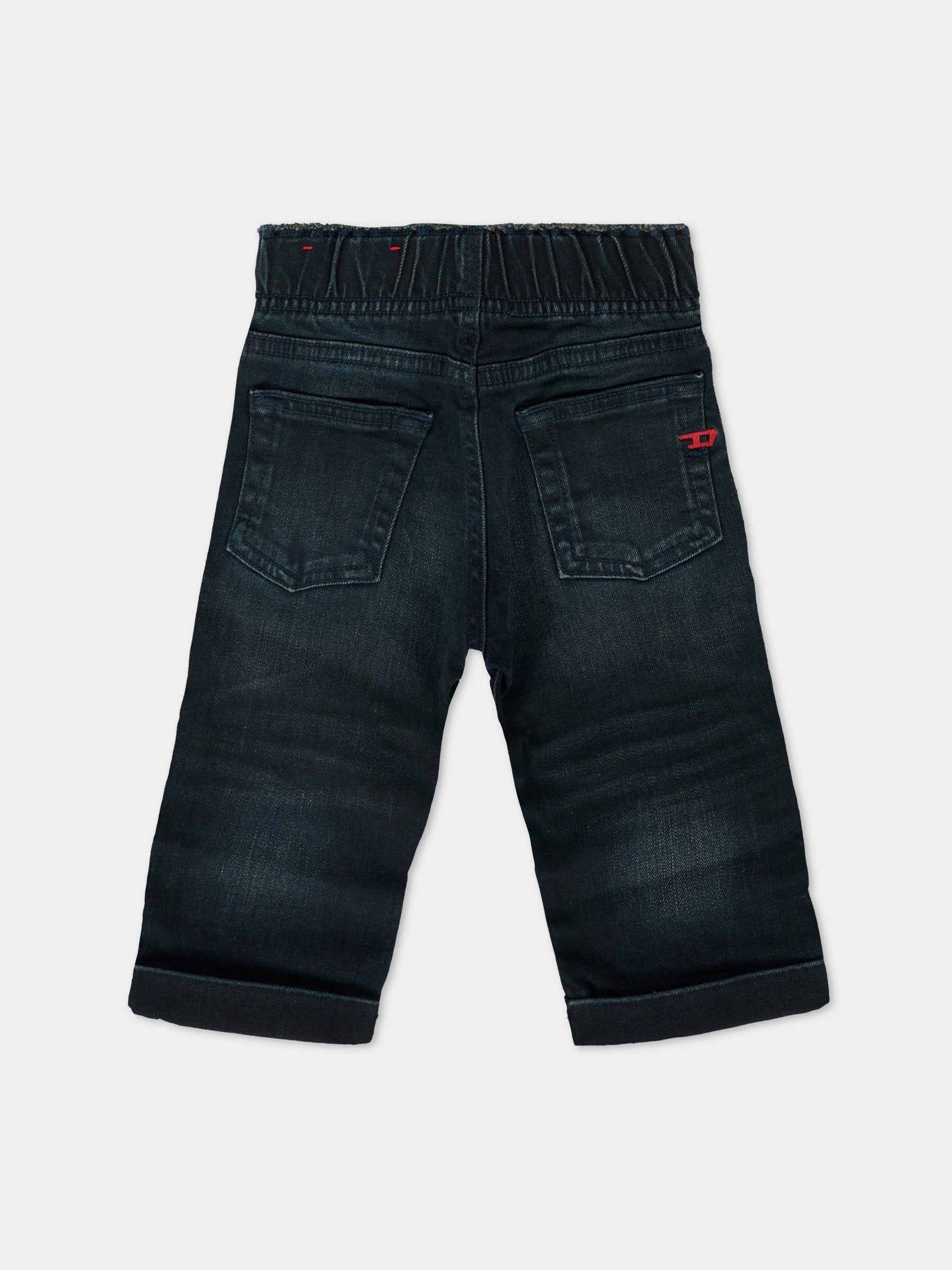 Jeans denim per neonato con logo ricamato,Diesel,K00239-KXBQM-K01