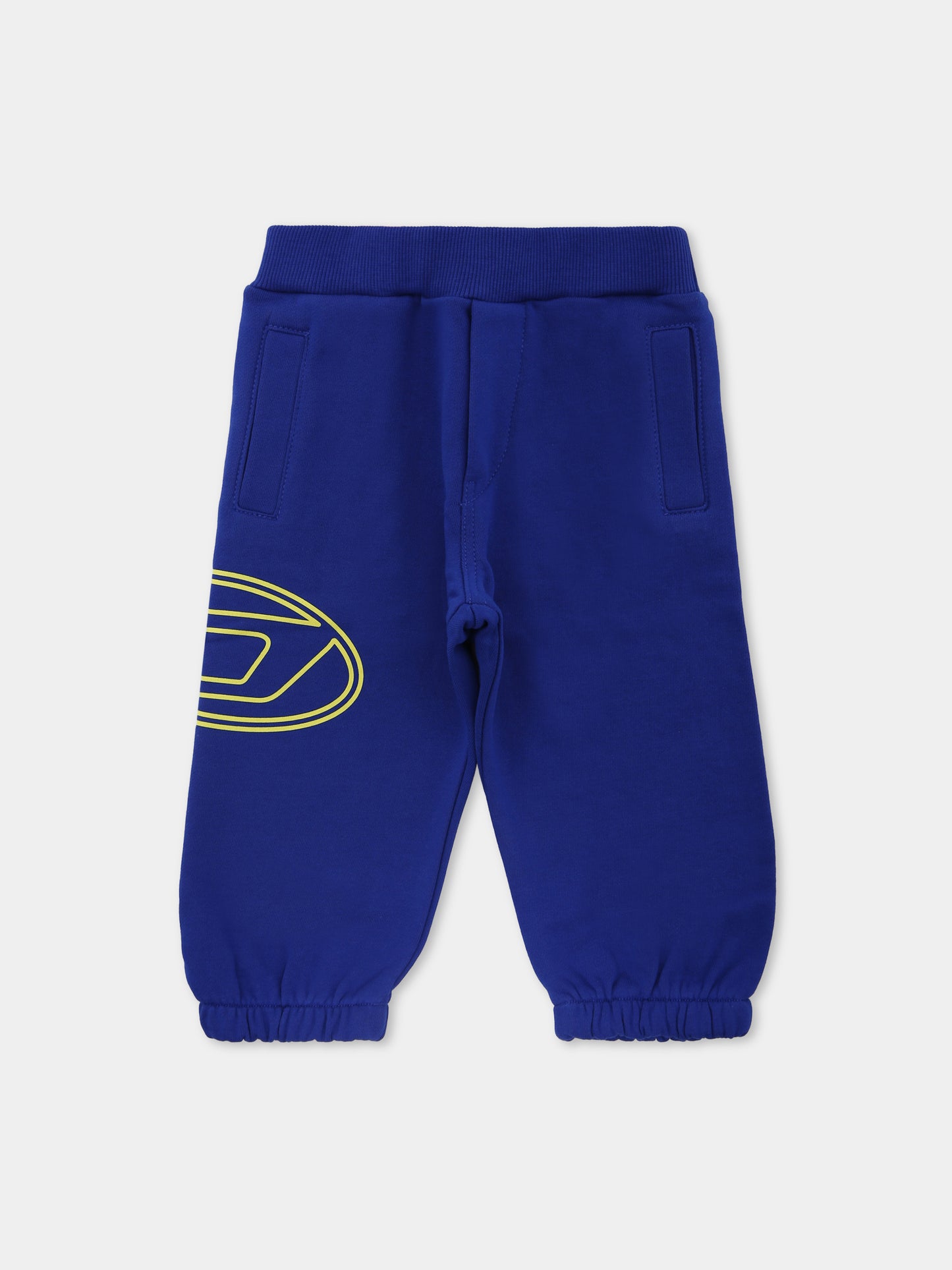 Pantaloni blu per neonato con logo,Diesel,K00693-KYAVF-K89G