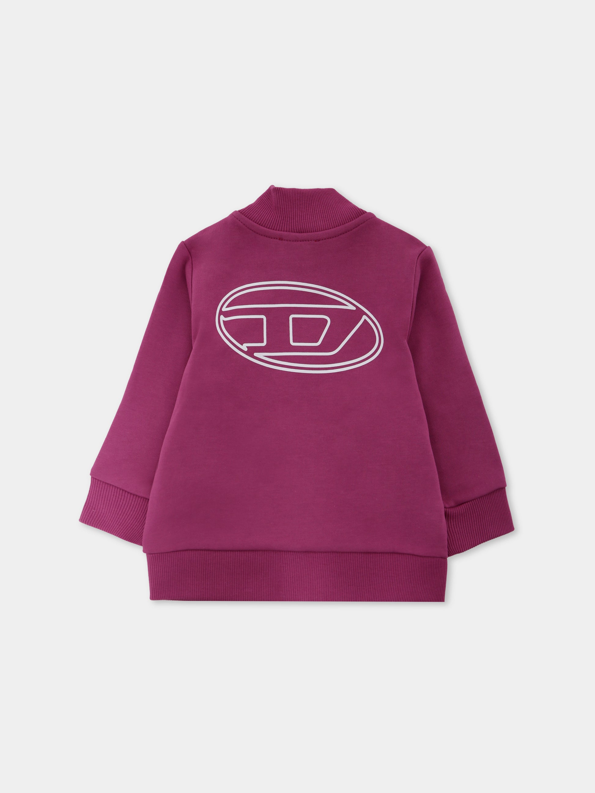 Felpa viola per neonata con logo,Diesel,K00697-KYAVF-K624