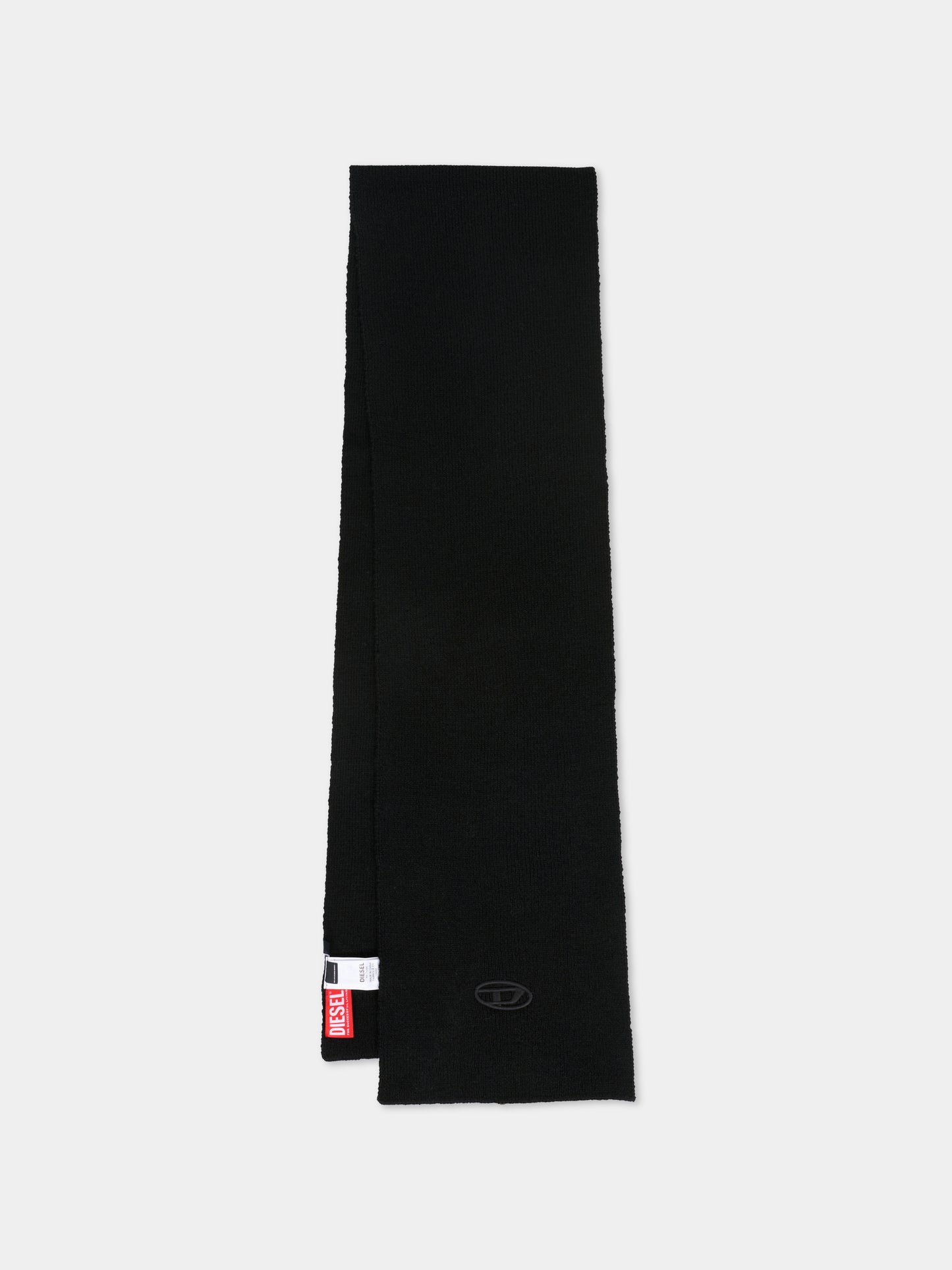 Sciarpa nera per bambino con logo,Diesel,J02463-KYAZ1-K900