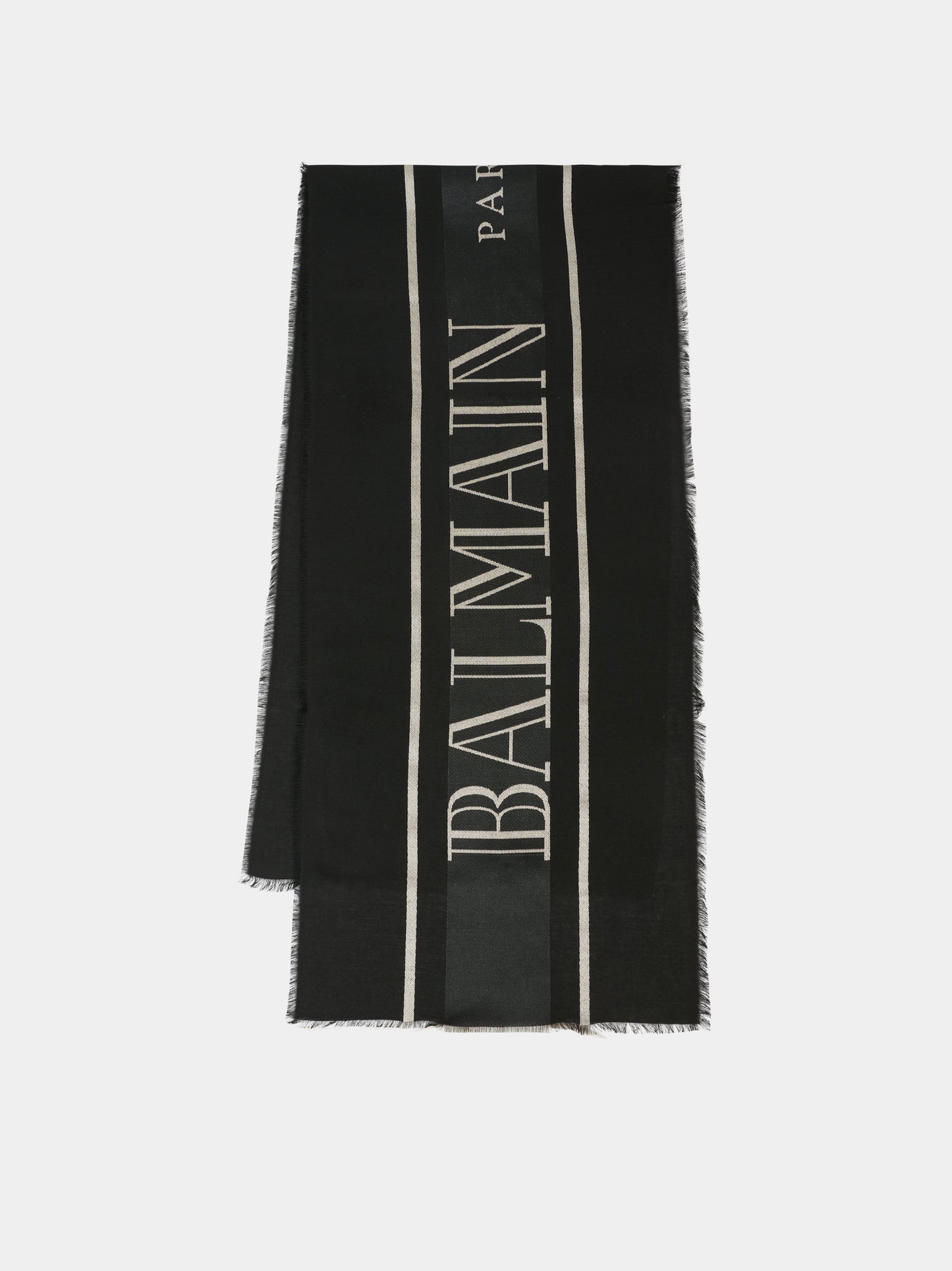 Sciarpa nera per bambini con logo,Balmain Kids,BX0B23-Z3392 930AV