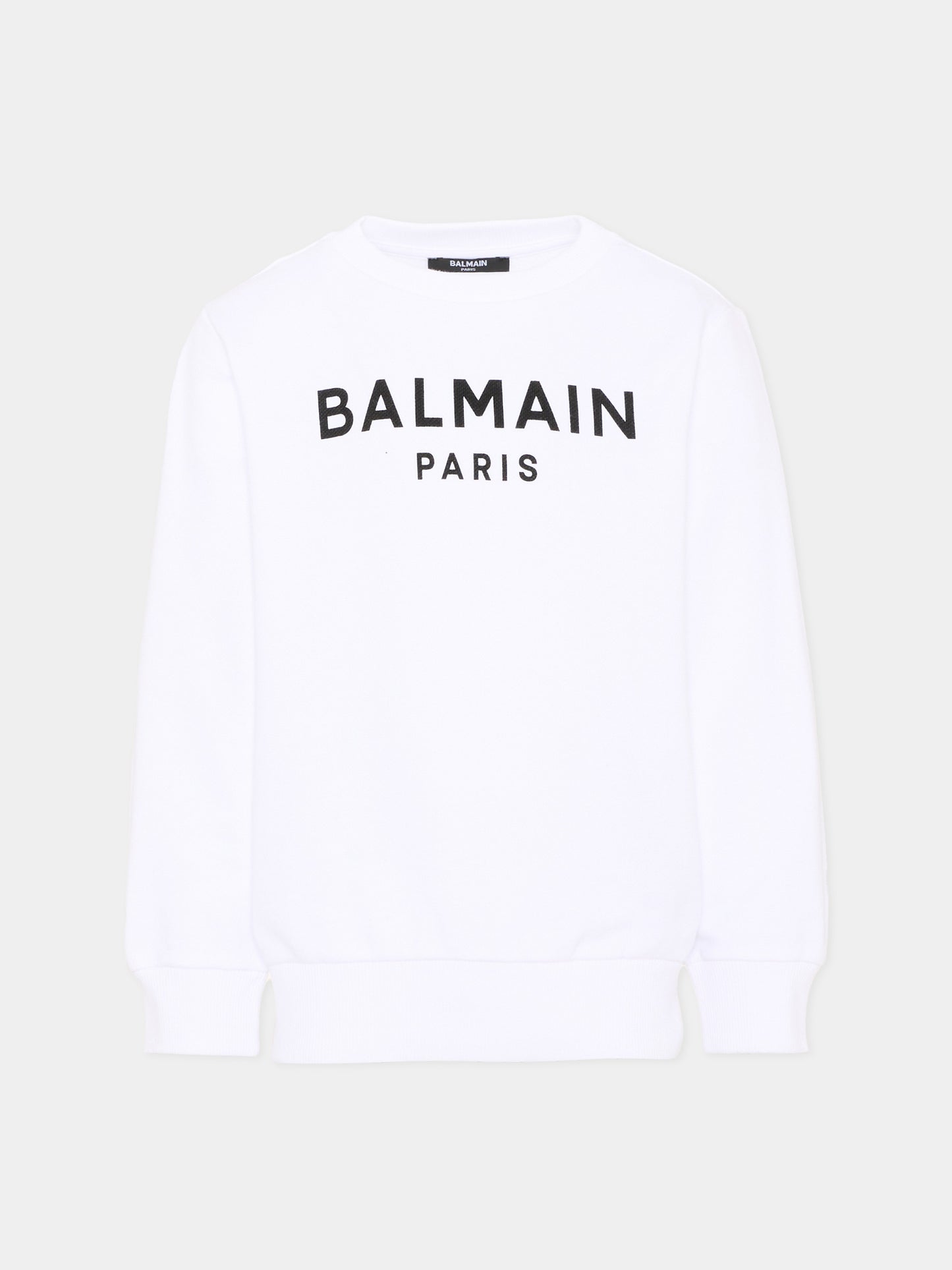 White sweat-shirt for kids with logo