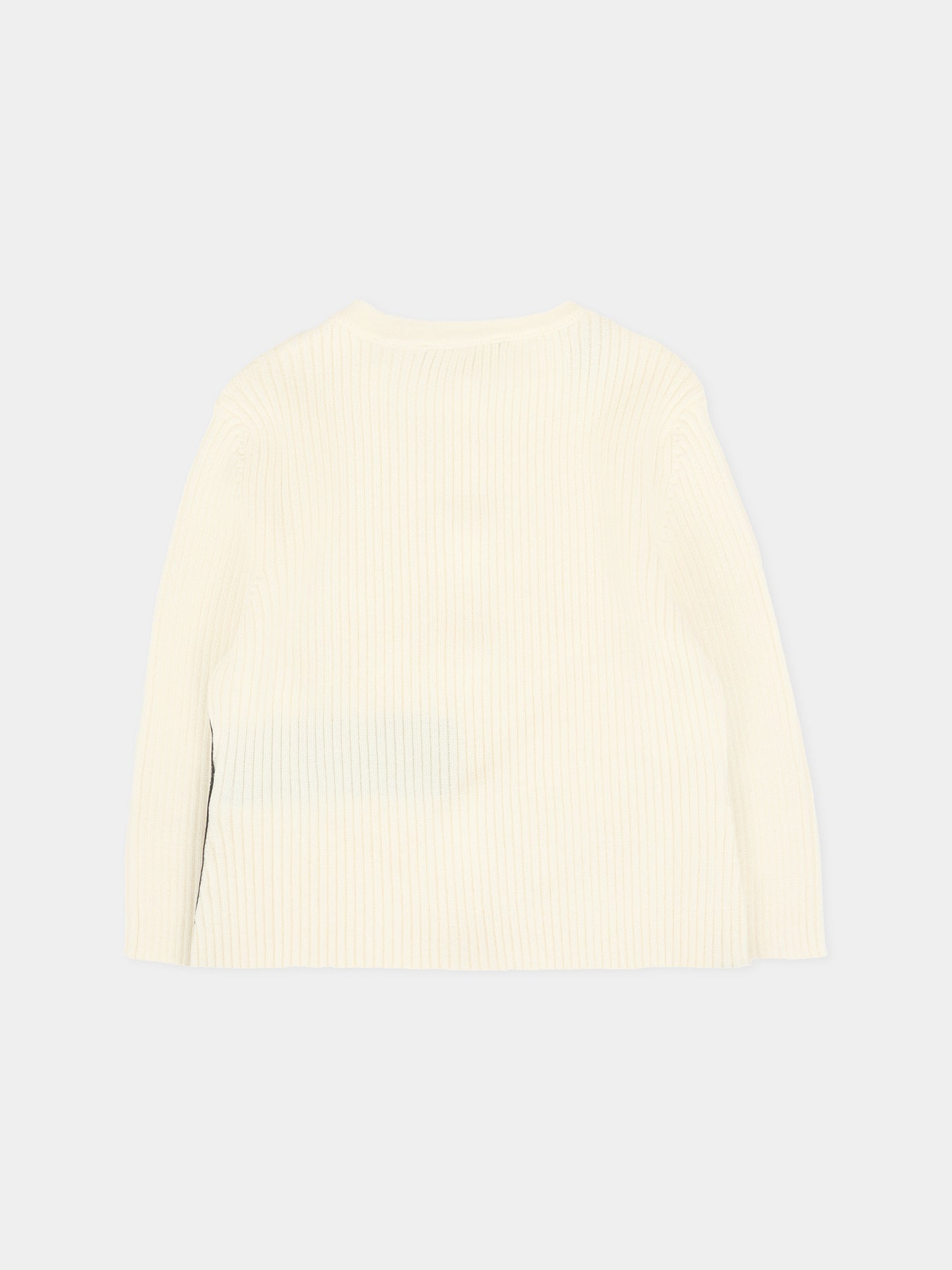 Cardigan avorio per neonata con logo,Balmain Kids,BX9020-Z3297 102NE