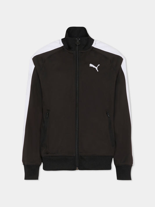 Felpa nera per bambini con logo,Puma,629875 01