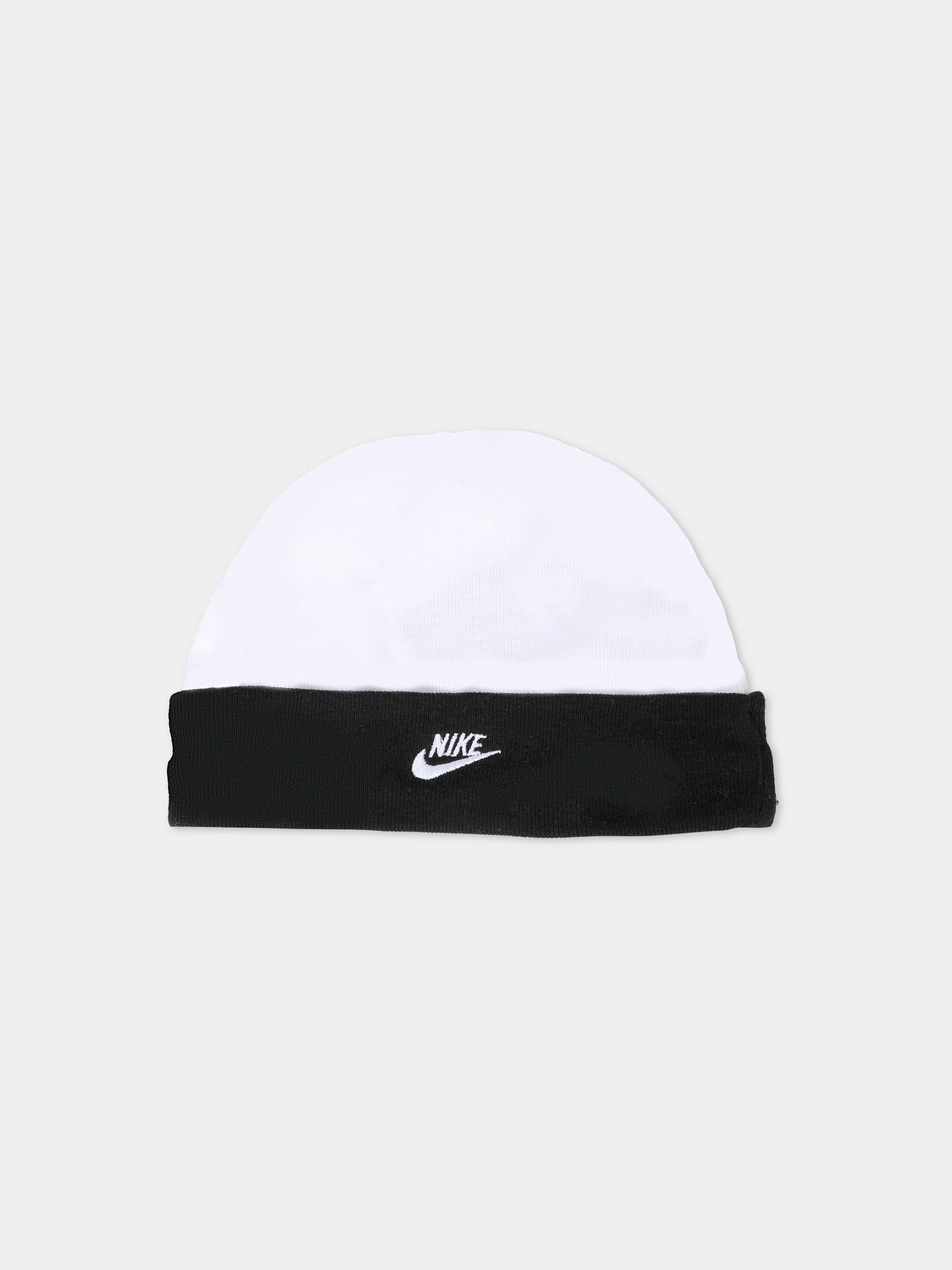 Set bianco per neonati con logo e Swoosh neri,Nike,LN0134 001