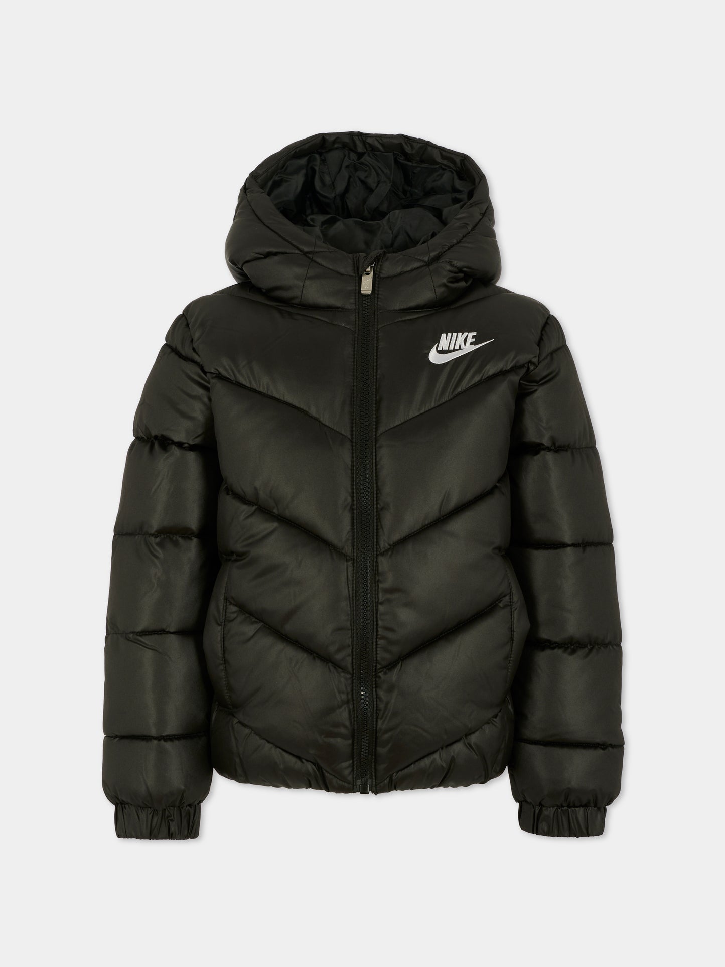 Piumino nero per bambini con logo,Nike,86N074 023