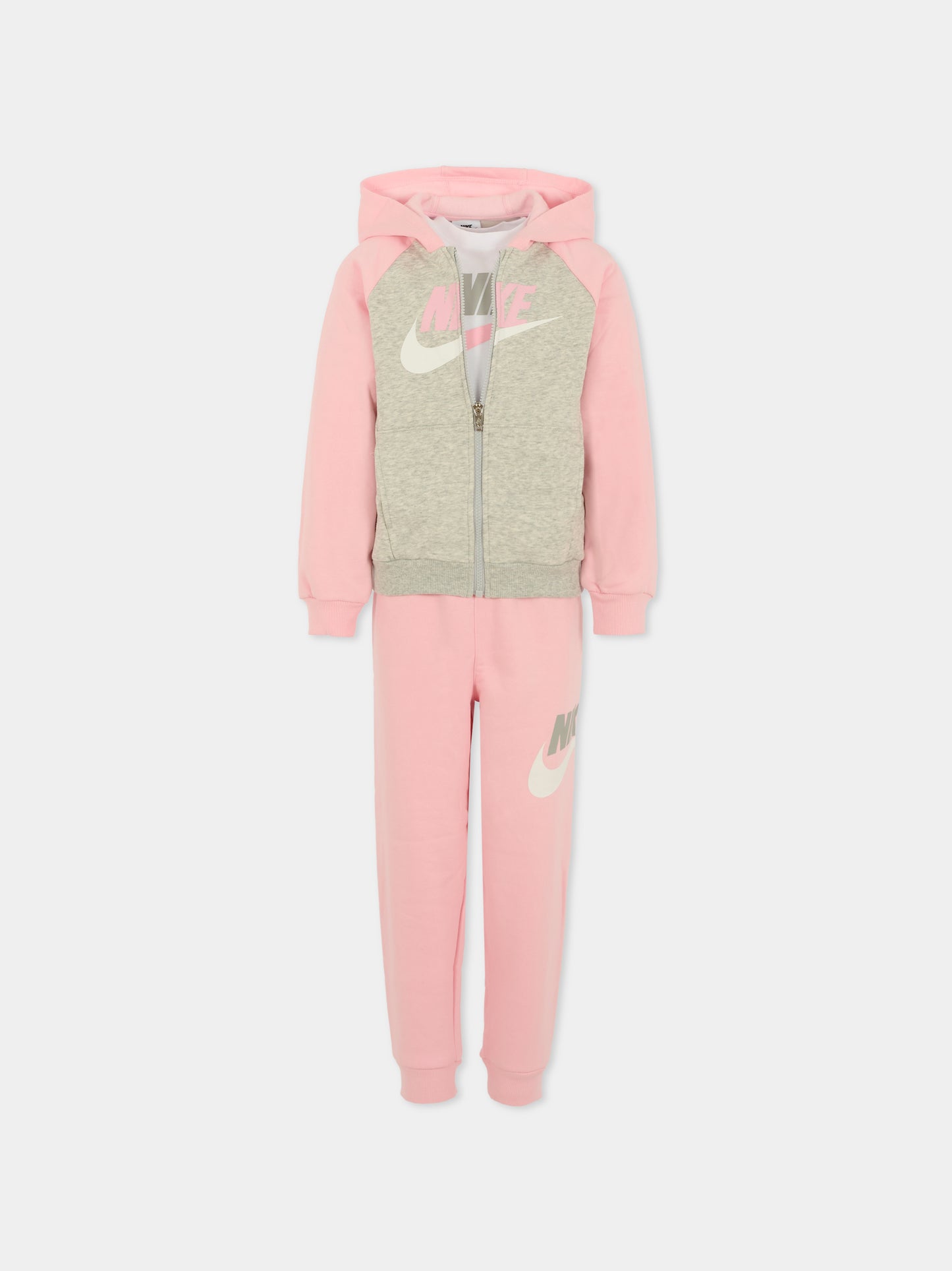 Completo rosa per bambina con logo,Nike,36N341 A0W