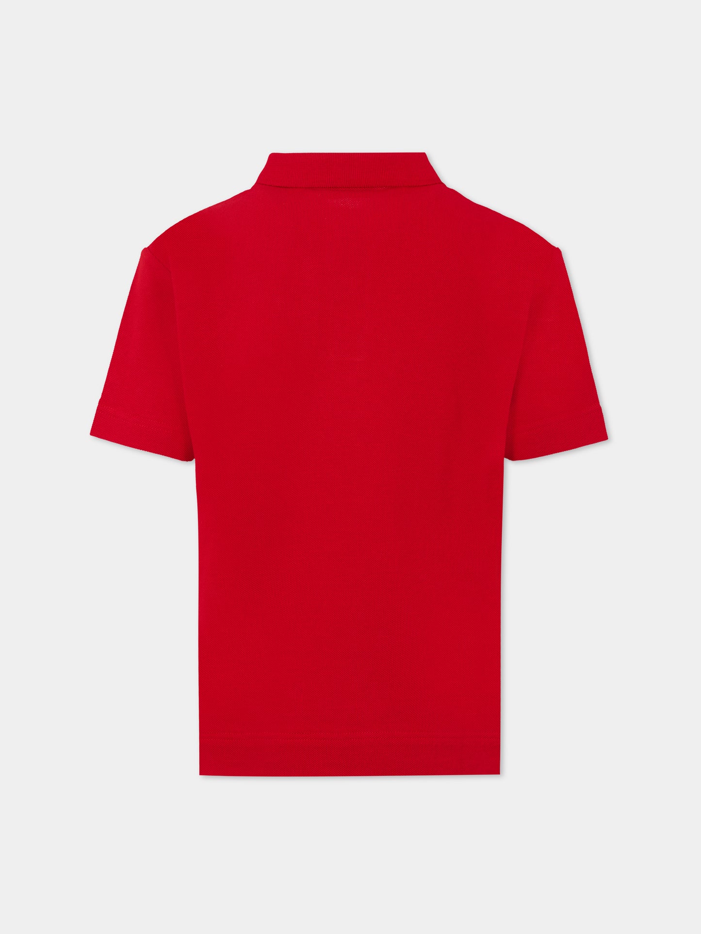 Polo rossa per bambino con Thomas Bear,Burberry Kids,8111911 A4535