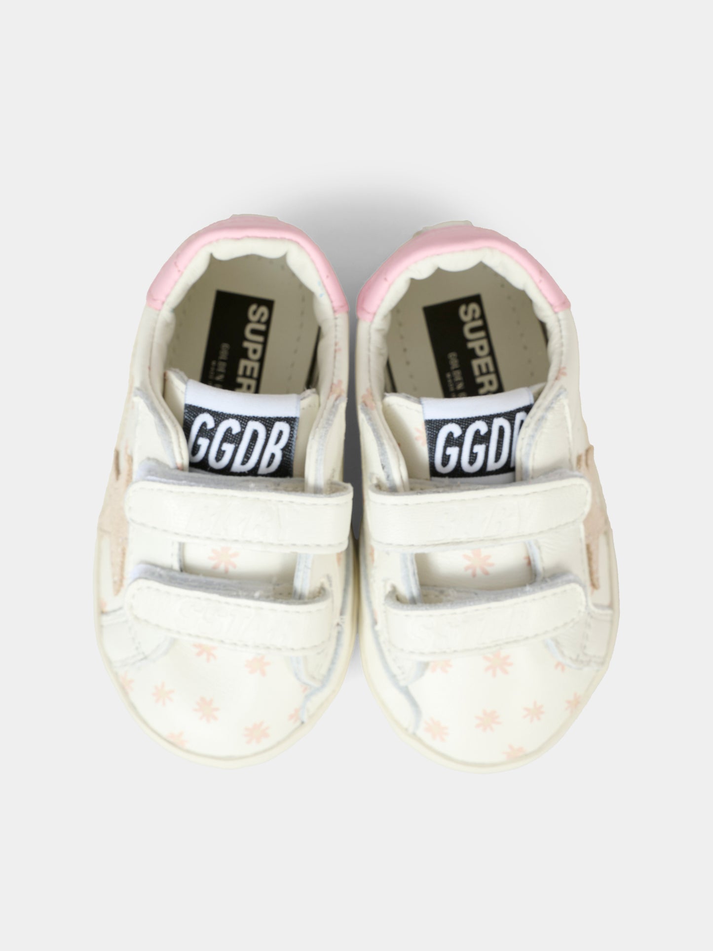 Sneakers Old School per neonata con fiori,Golden Goose,GIF00166 F007410 12266