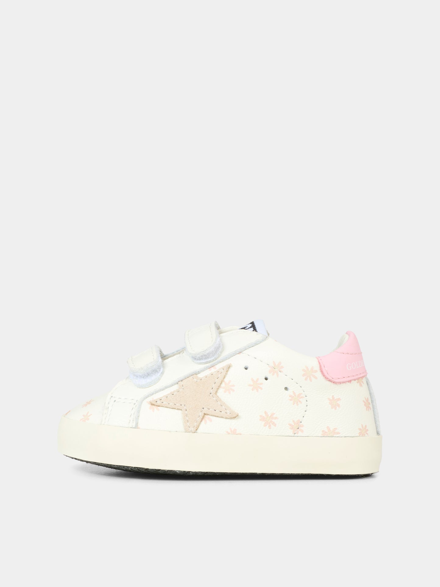 Sneakers Old School per neonata con fiori,Golden Goose,GIF00166 F007410 12266