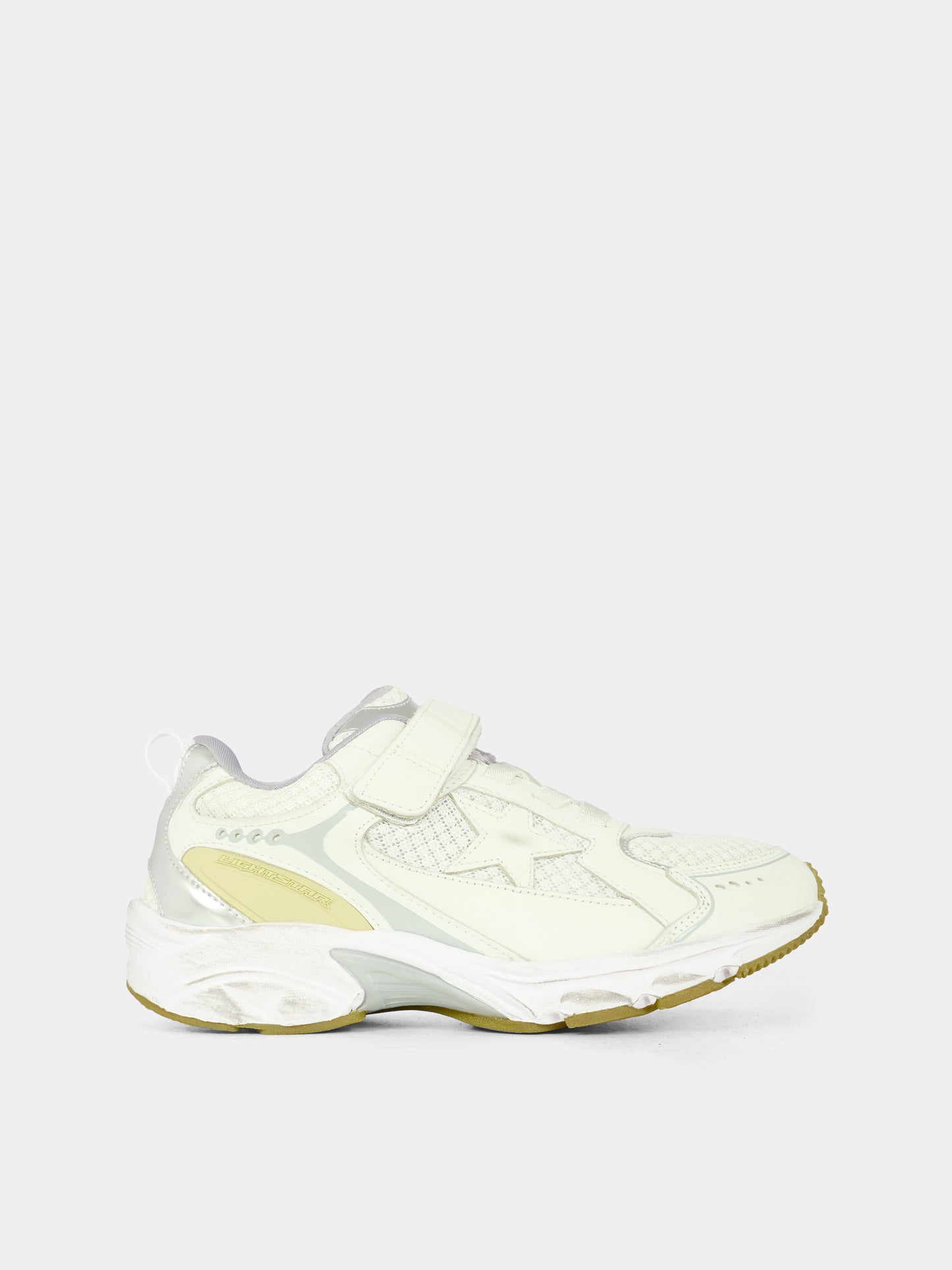 Sneakers Lightstar bianche per bambini con stella,Golden Goose,GYF00724 F007611 10565