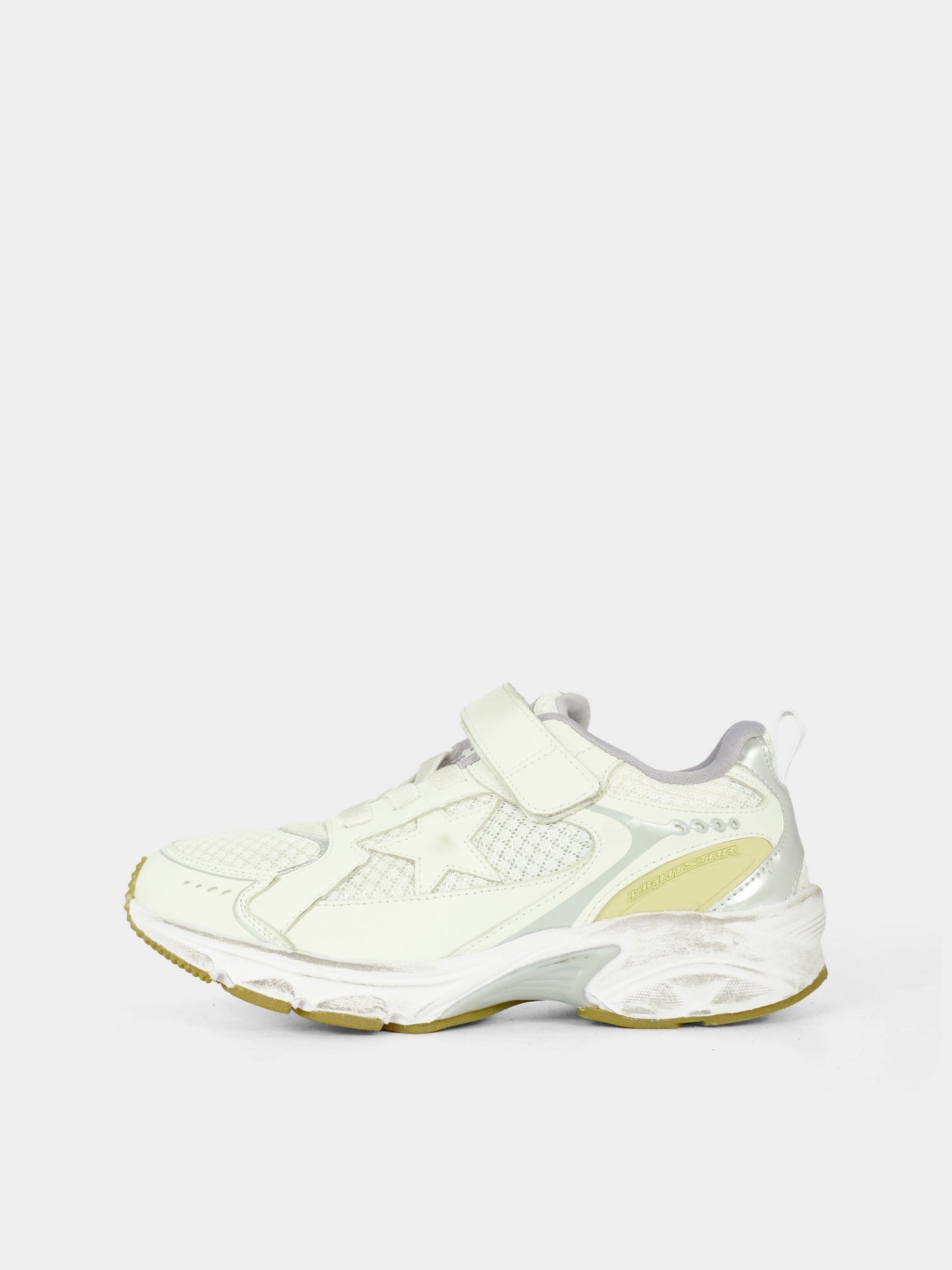 Sneakers Lightstar bianche per bambini con stella,Golden Goose,GYF00724 F007611 10565