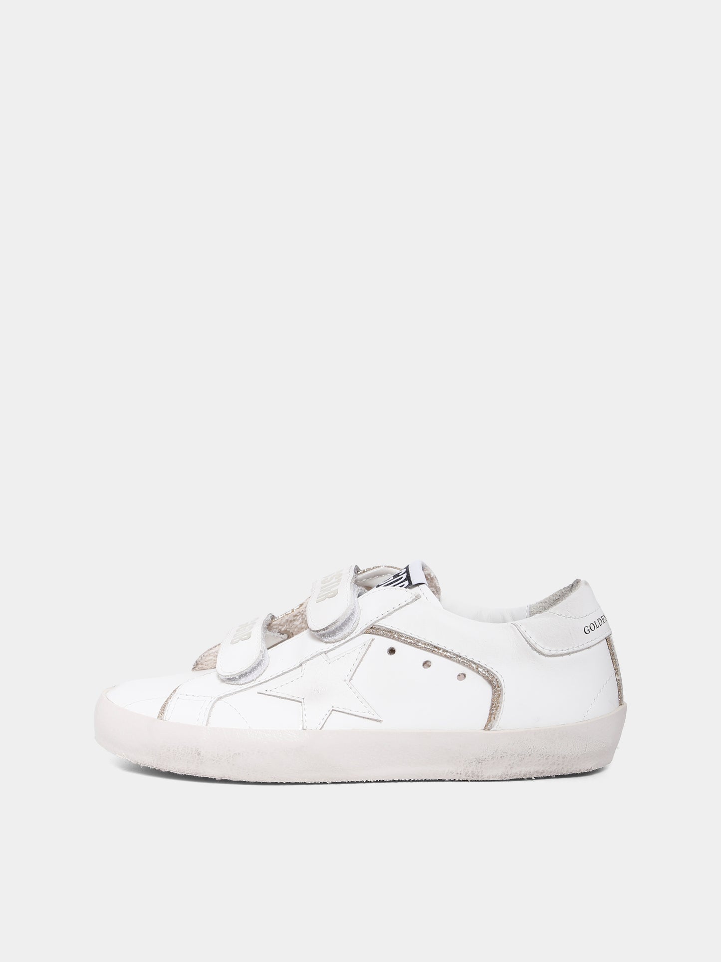 Sneakers Old School bianche per bambina con stella,Golden Goose,GJF00143 F007427 10847