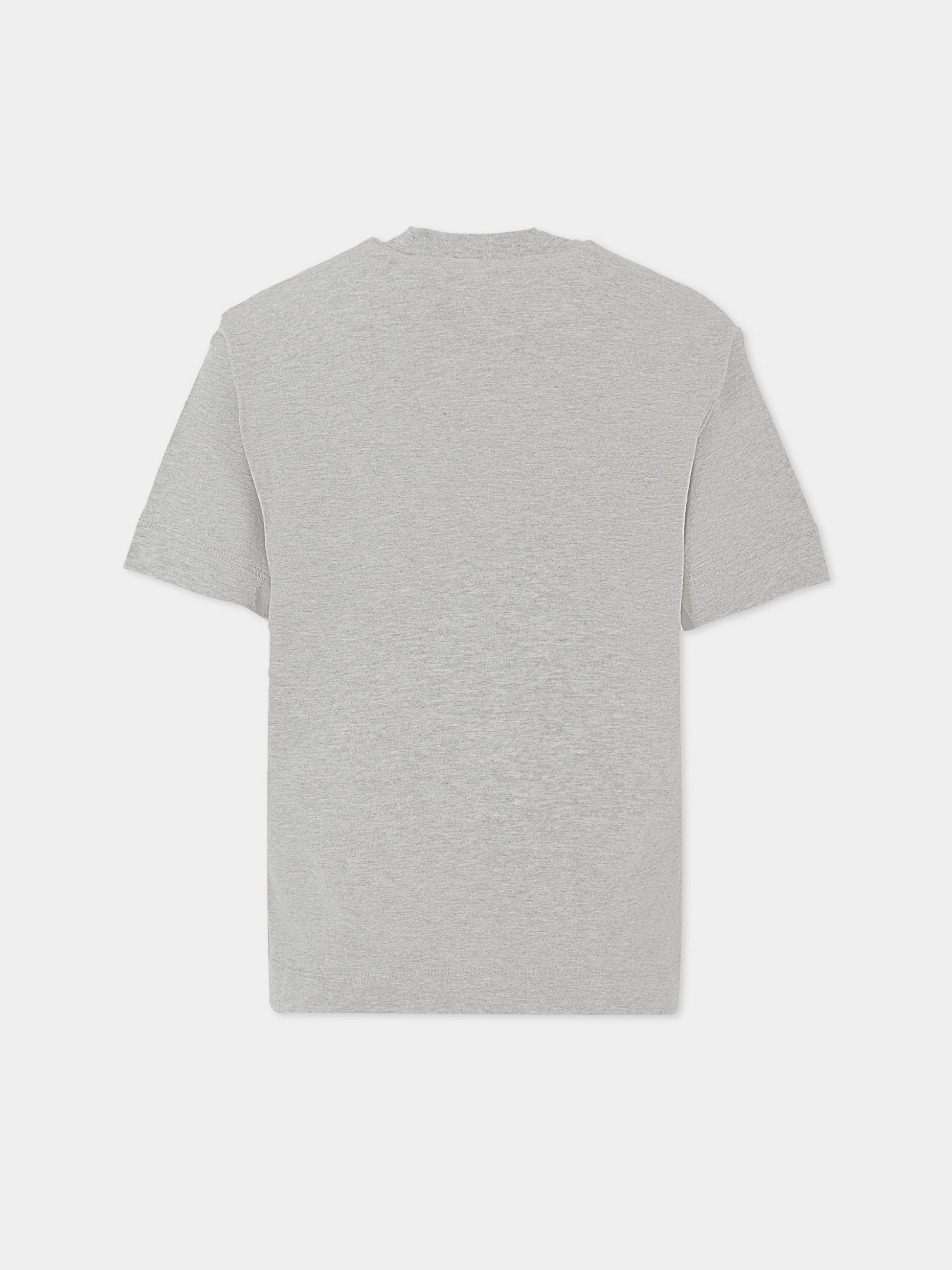 T-shirt grigia per bambini con logo nero,Marni Kids,M002MV M00RF 0M923
