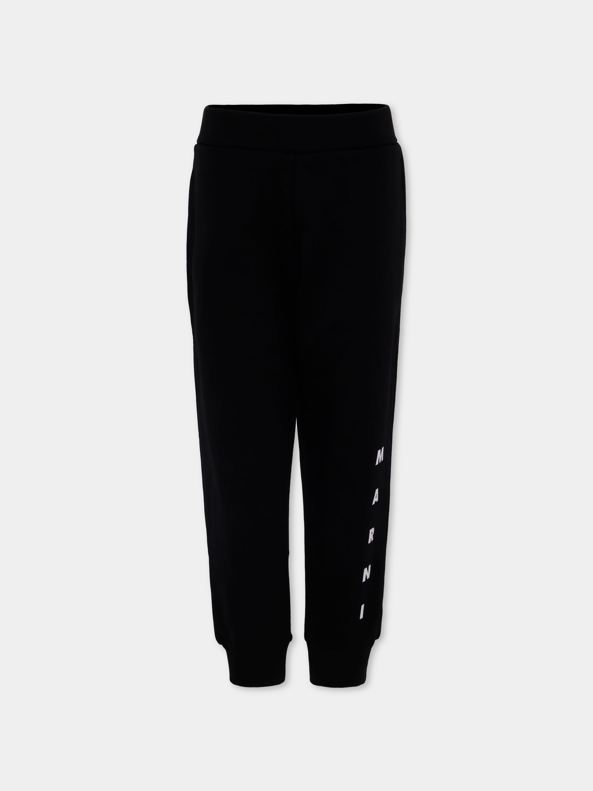 Pantaloni neri per bambini con logo,Marni Kids,M01218 M00V0 0M900