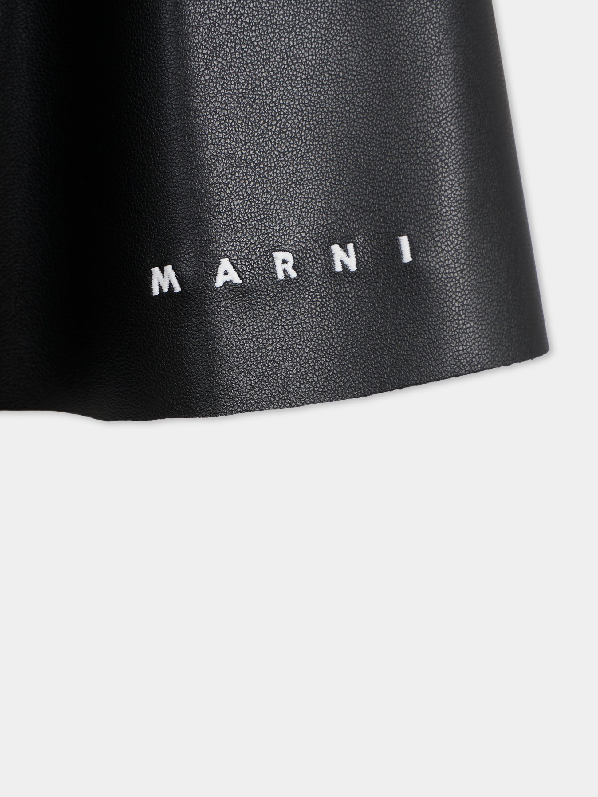 Gonna nera per bambina con logo,Marni Kids,M01508 M00W2 0M900